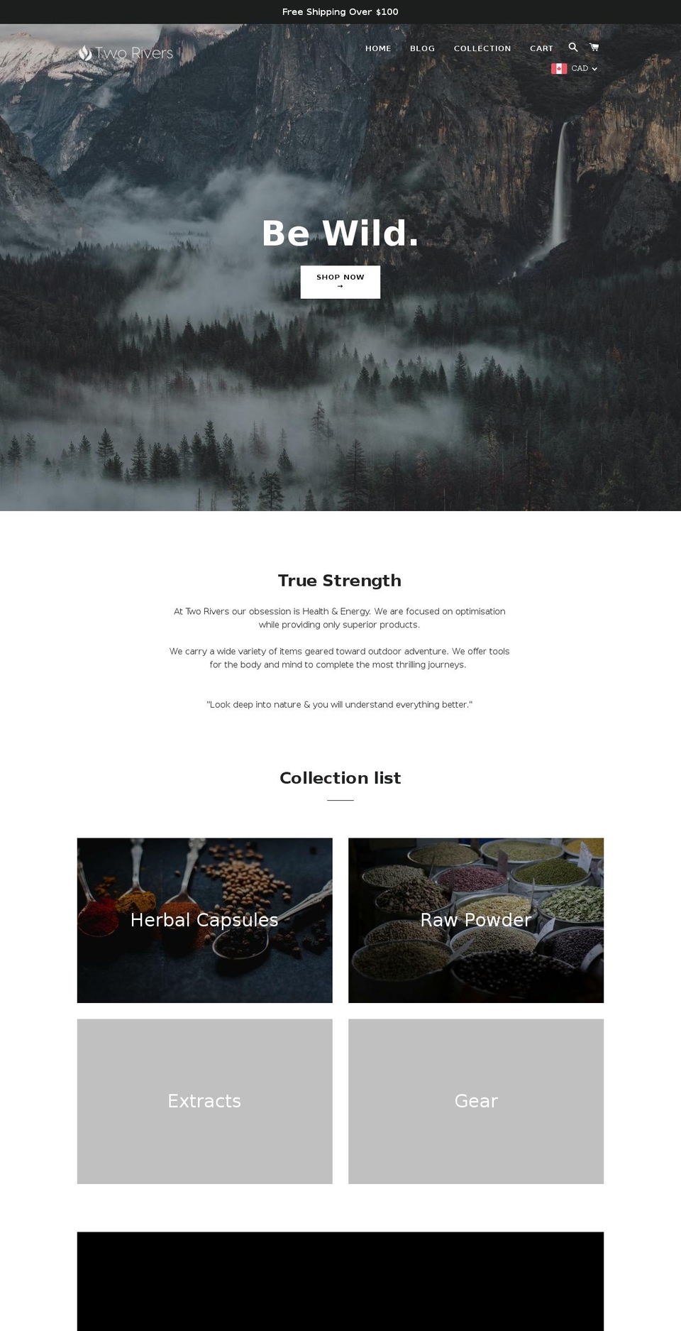 tworiversflow.com — Shopify storefront screenshot