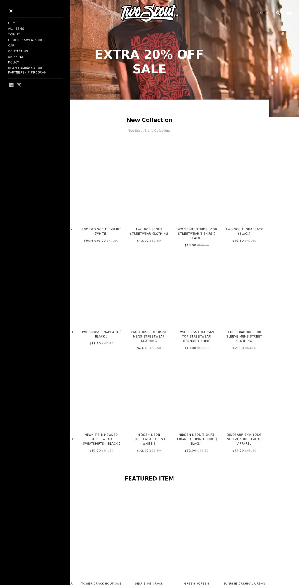 twoscoutbrand.com — Shopify storefront screenshot