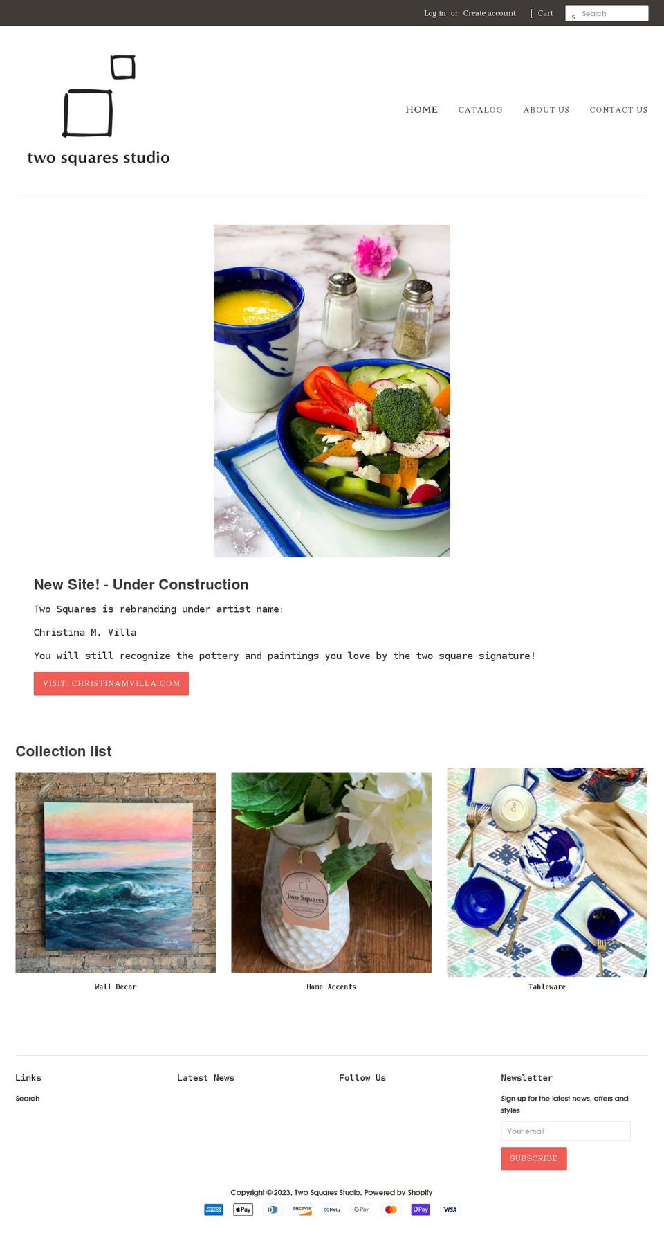 twosquaresstudio.com shopify website screenshot