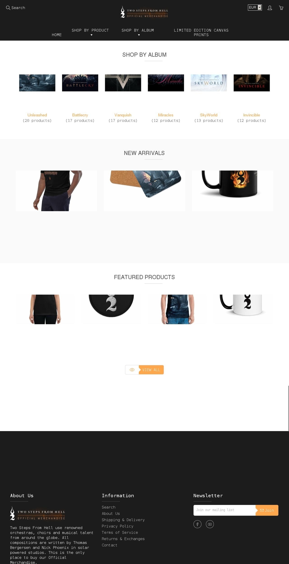 twostepsfromhellstore.com shopify website screenshot