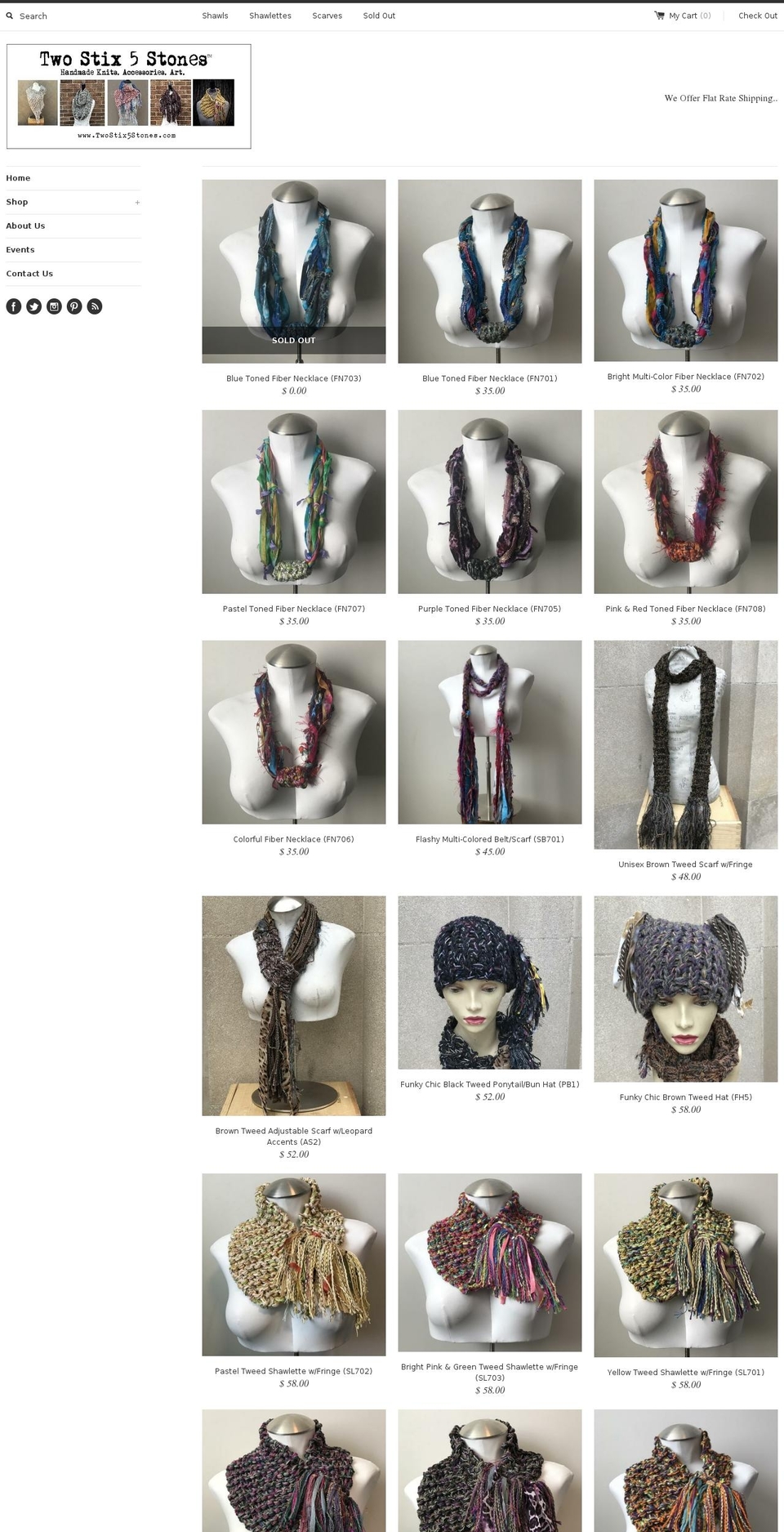 twostix5stones.com shopify website screenshot