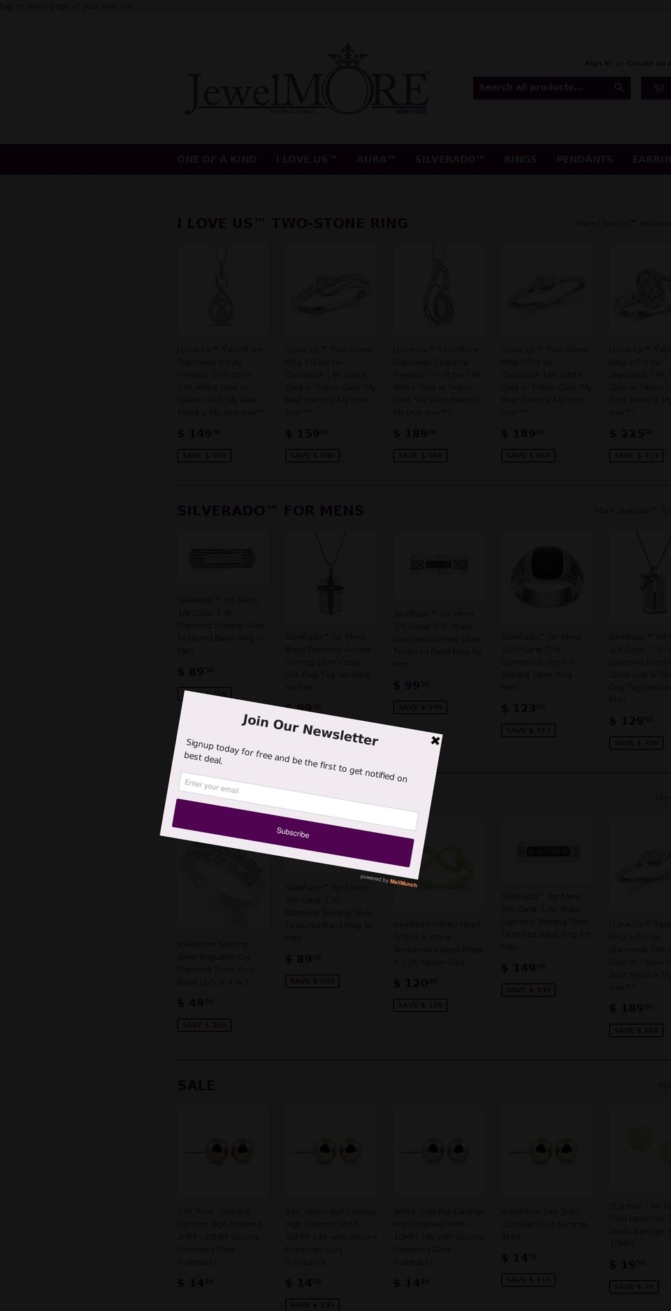 twostonejewel.com shopify website screenshot