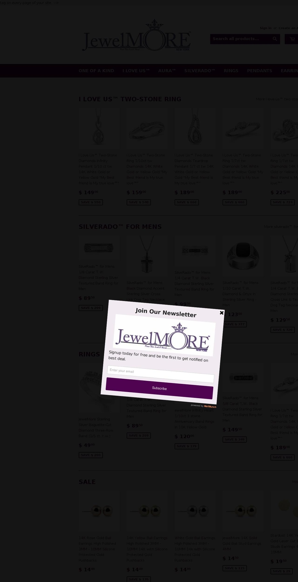 twostonejewelers.com shopify website screenshot