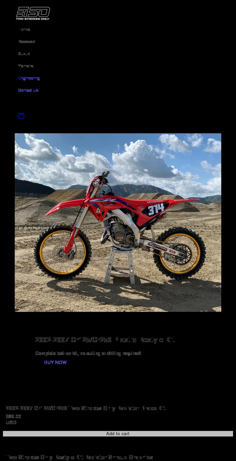twostrokesonly.com shopify website screenshot