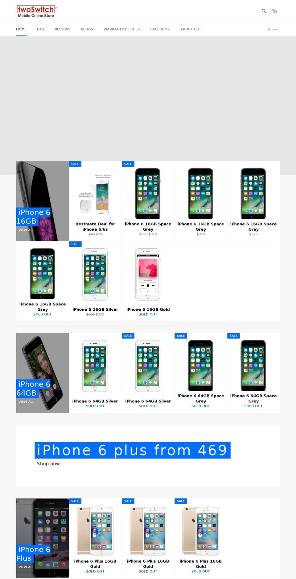 twoswitch.com — Shopify storefront screenshot