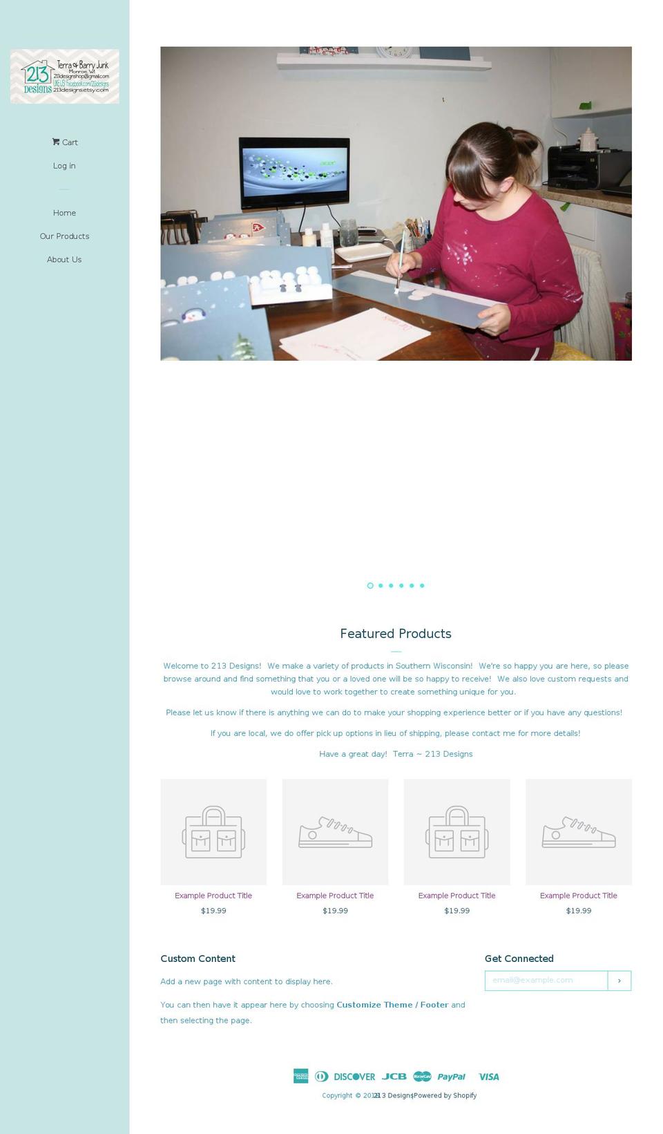 twothirteendesigns.com — Shopify storefront screenshot