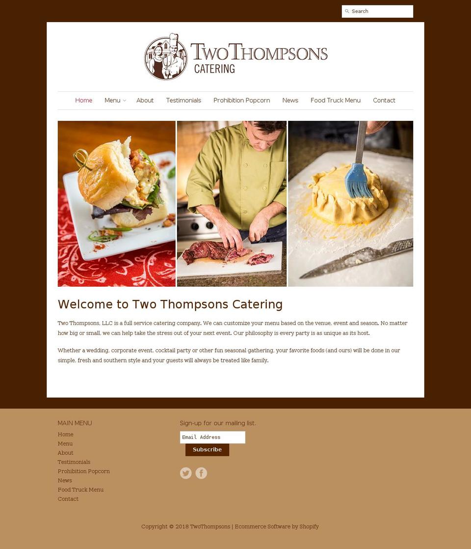 twothompsons.com — Shopify storefront screenshot