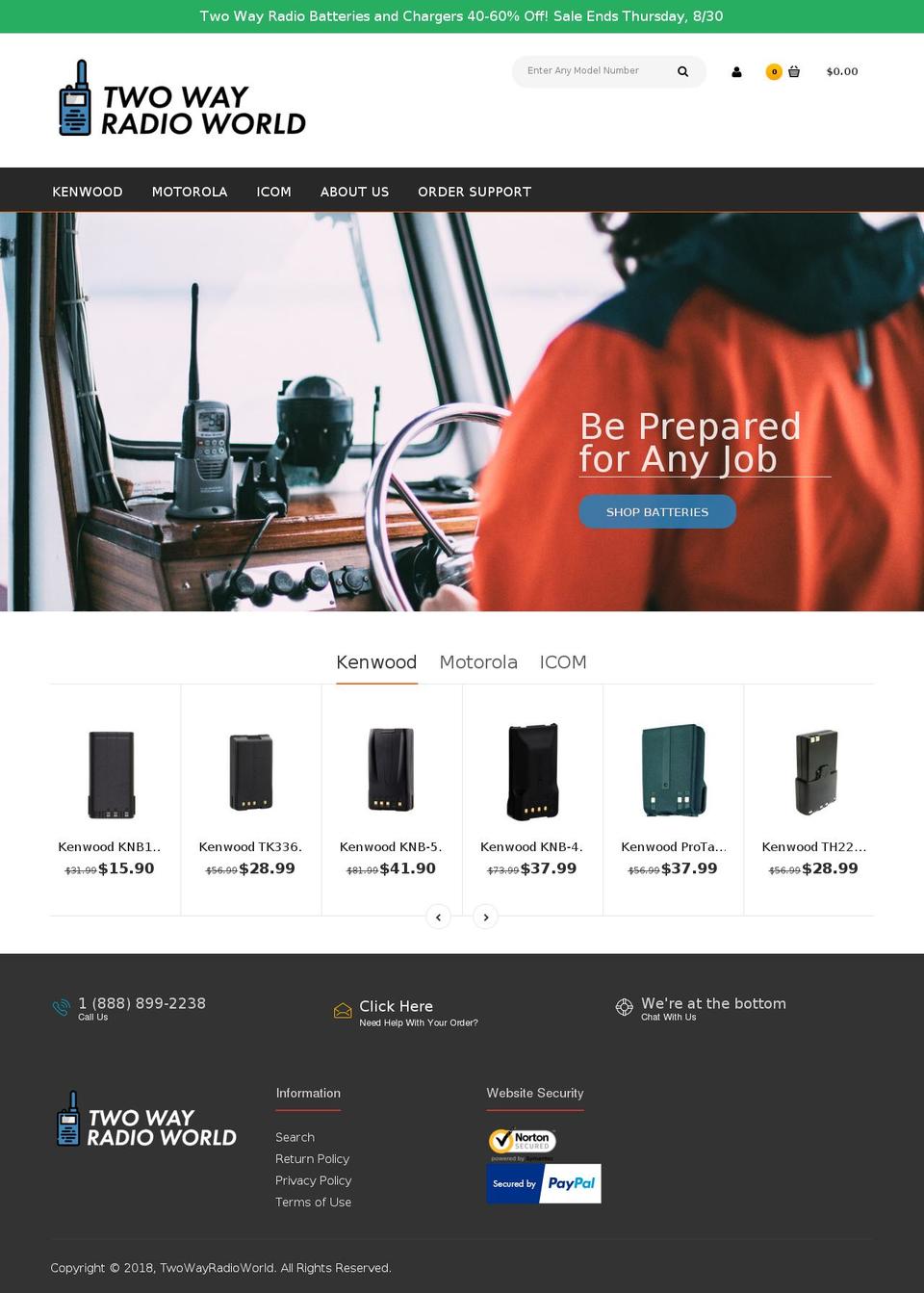 twowayradioworld.com — Shopify storefront screenshot