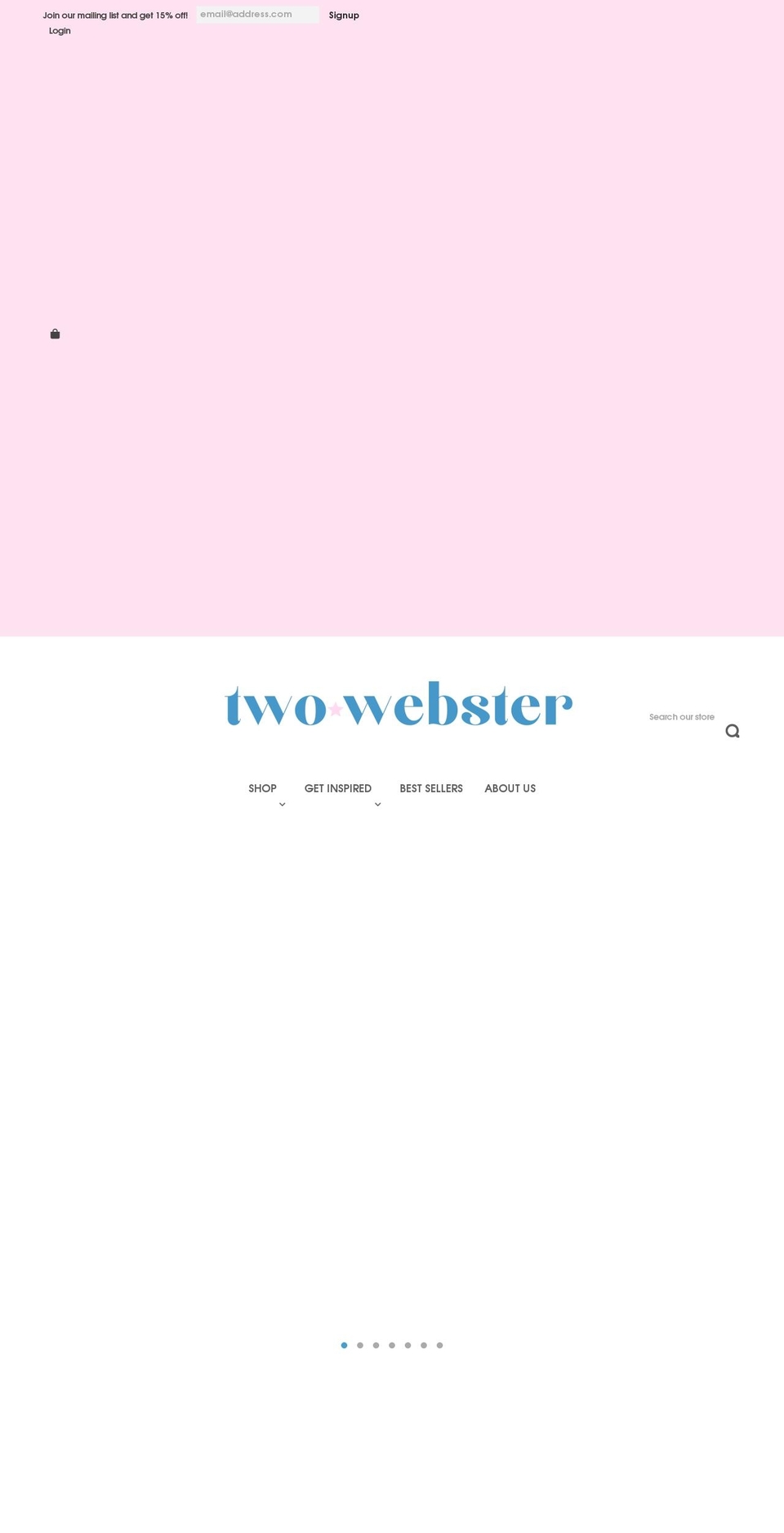 twowebster.com shopify website screenshot