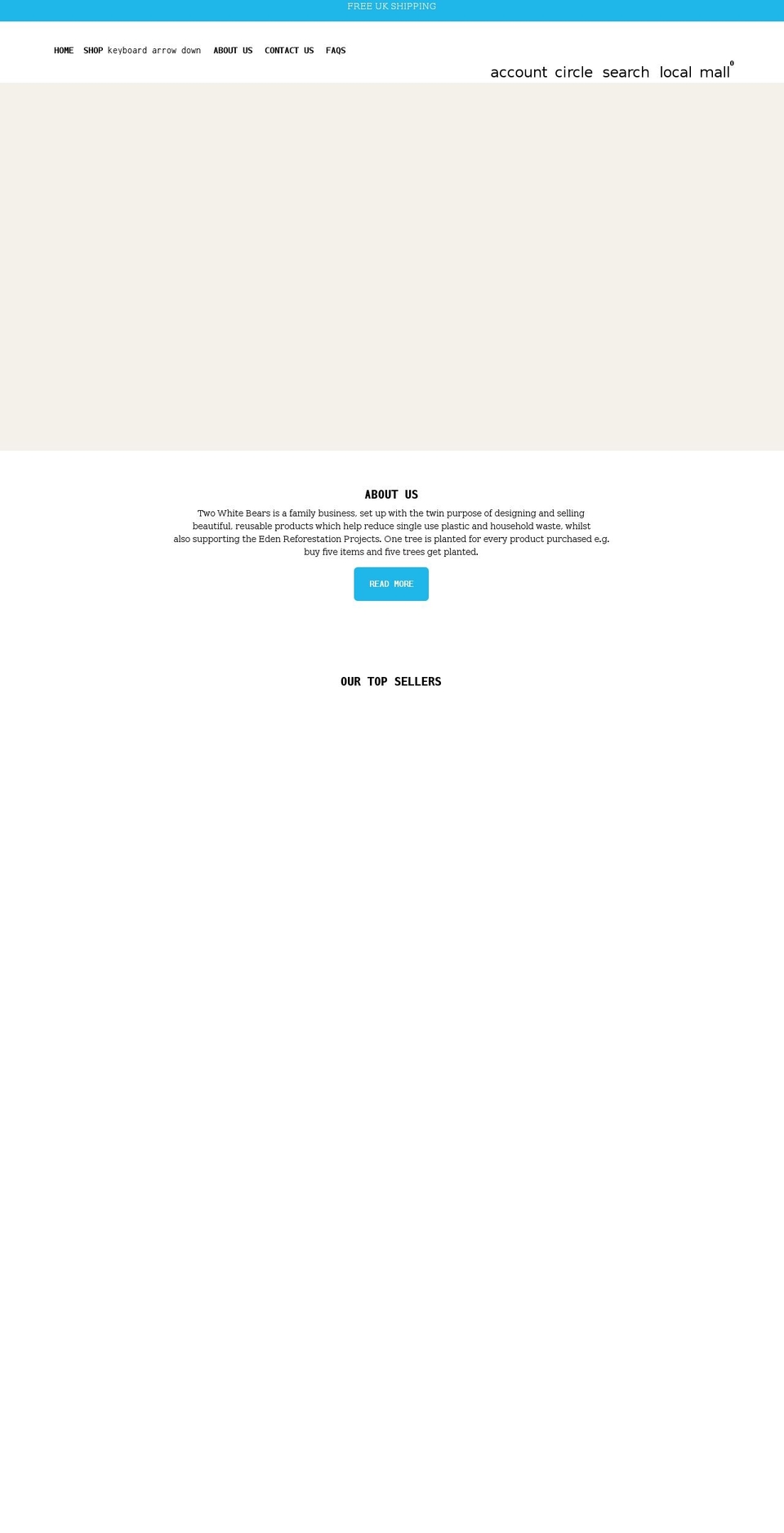 twowhitebears.com shopify website screenshot