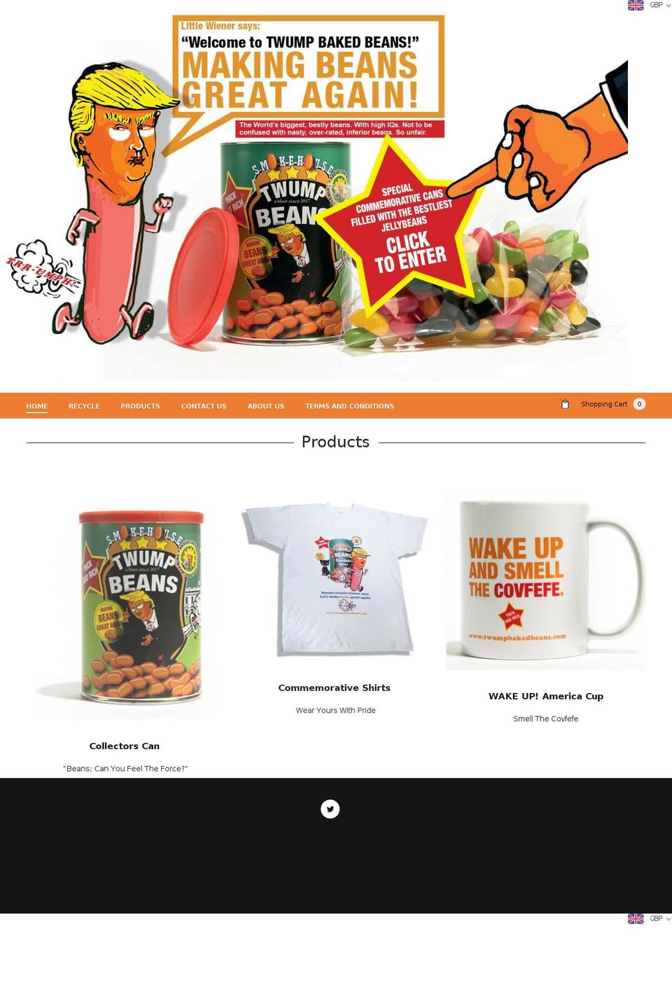 twumpbakedbeansshop.com shopify website screenshot