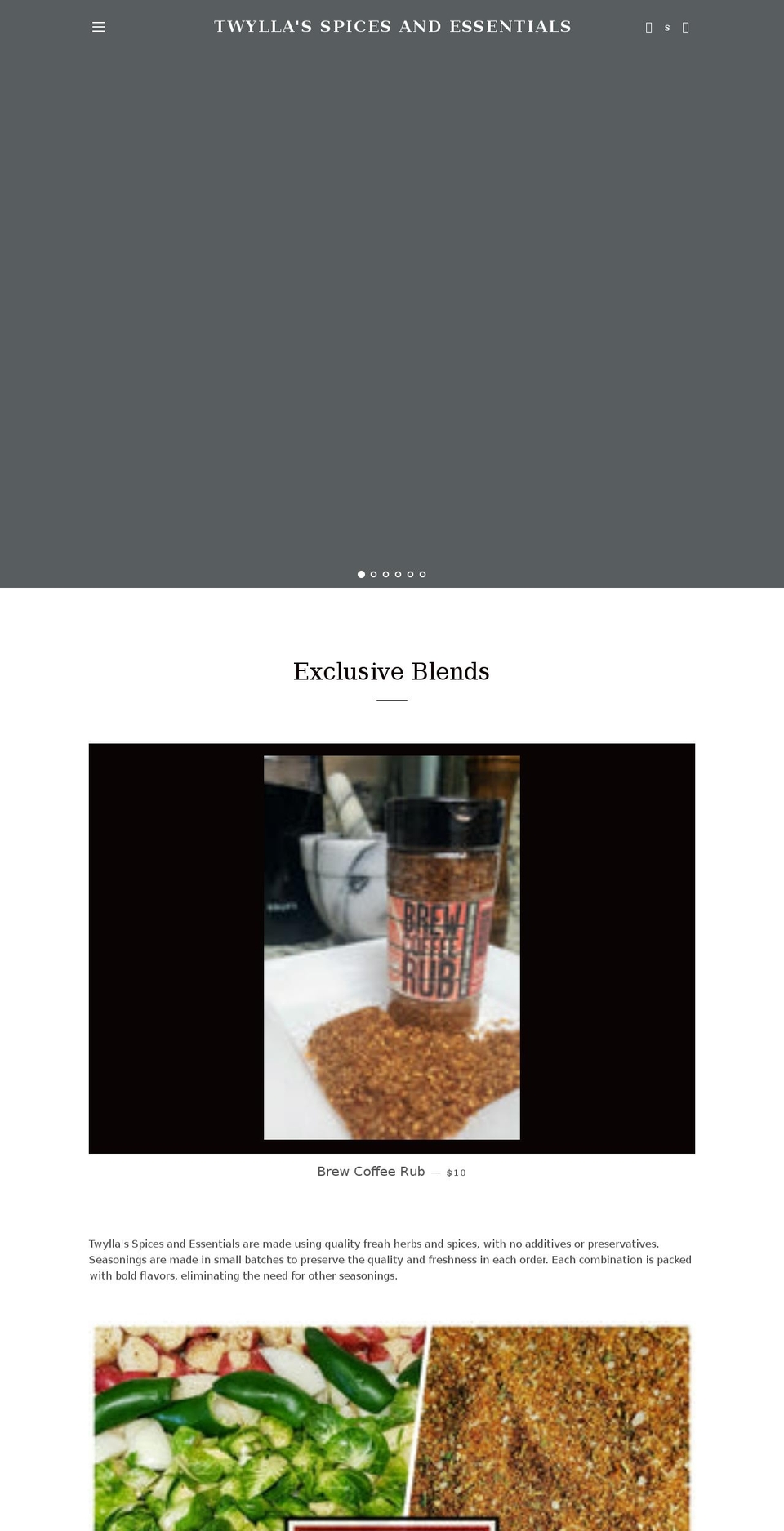twyllasspices.com shopify website screenshot