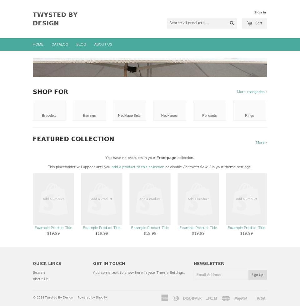 twystedbydesign.com — Shopify storefront screenshot