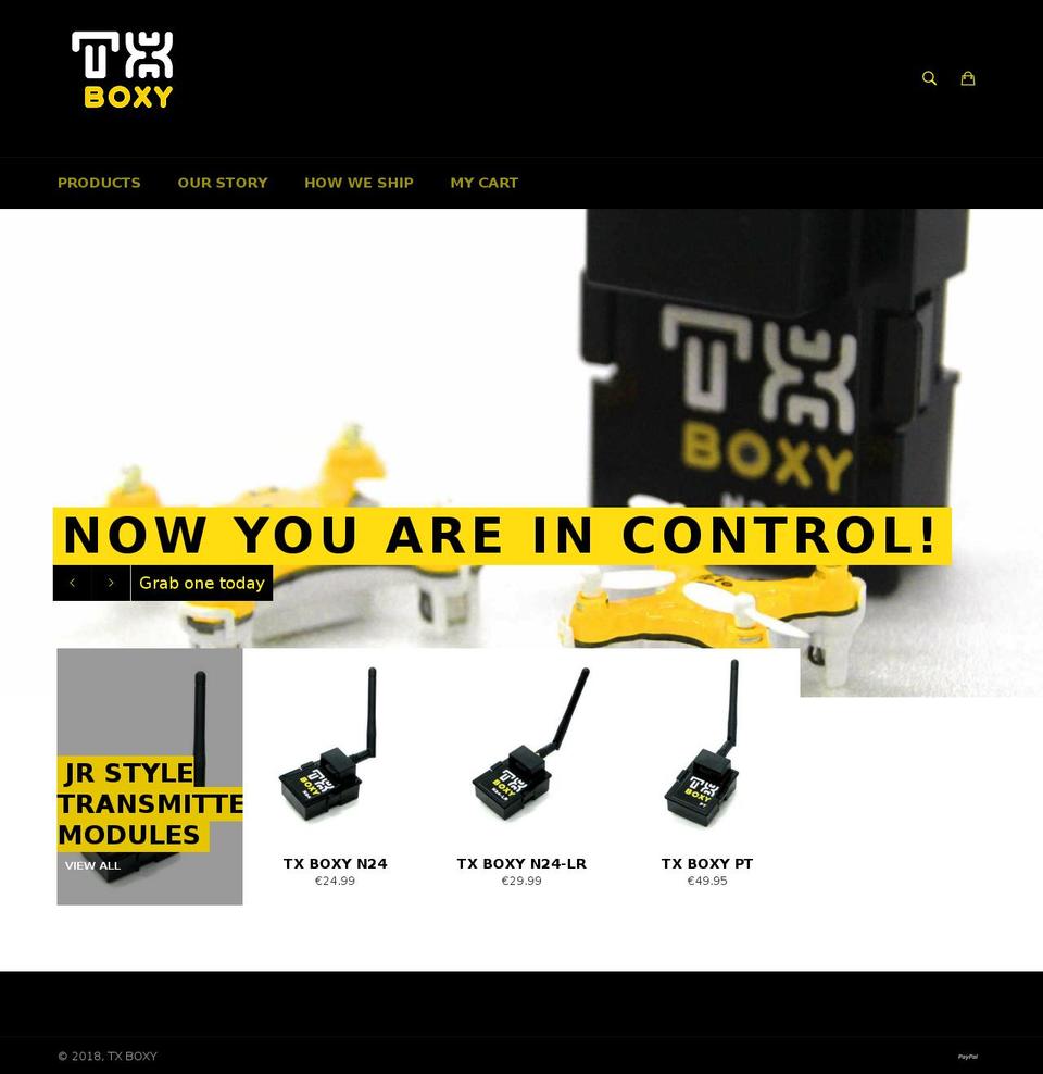 txboxy.com shopify website screenshot