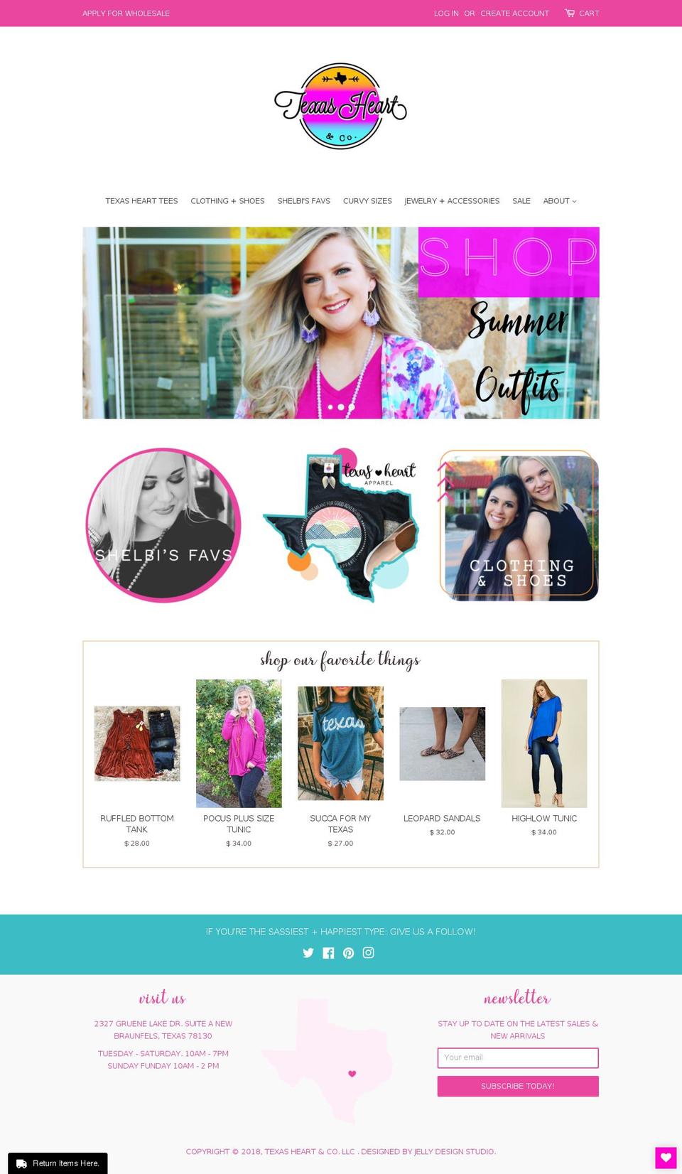 txheartapparel.com shopify website screenshot