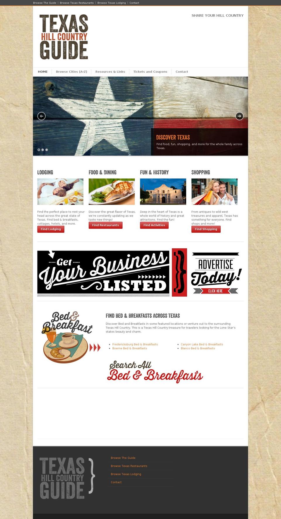 txhillcountryvisitor.com — Shopify storefront screenshot