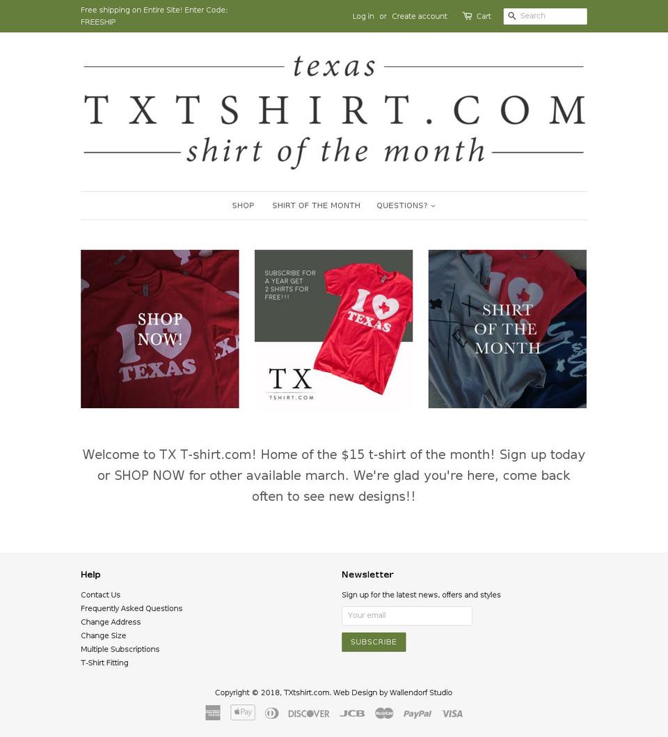 WS - Latest Shopify theme site example txtshirt.com