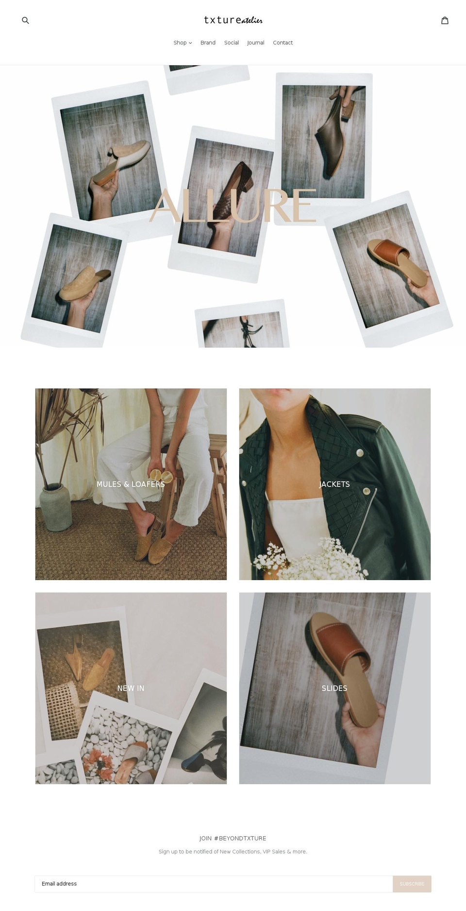 txtureatelier.com — Shopify storefront screenshot