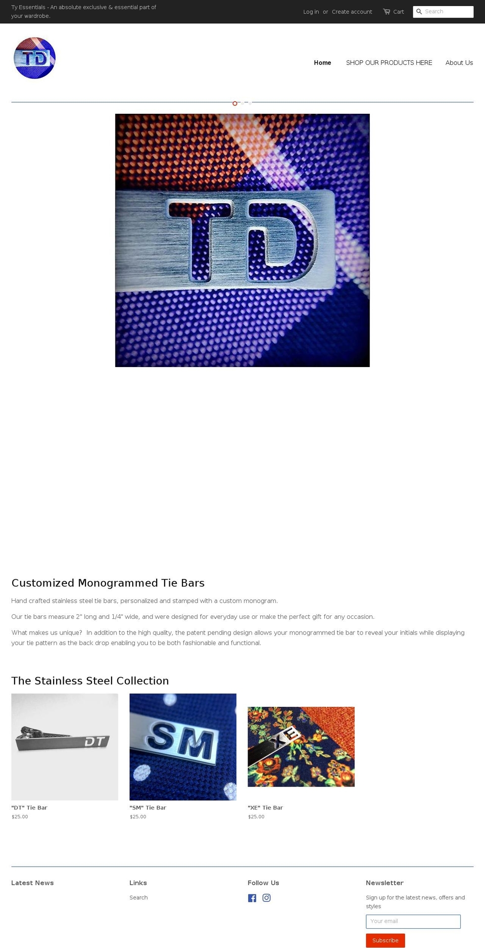 ty-essentials.com — Shopify storefront screenshot