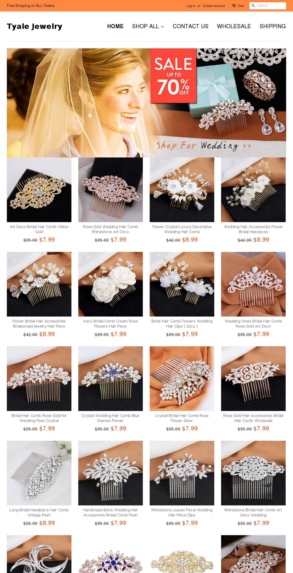 tyale.com shopify website screenshot