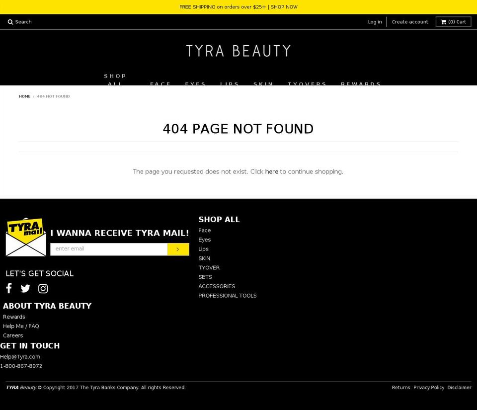 tybeautyline.com shopify website screenshot