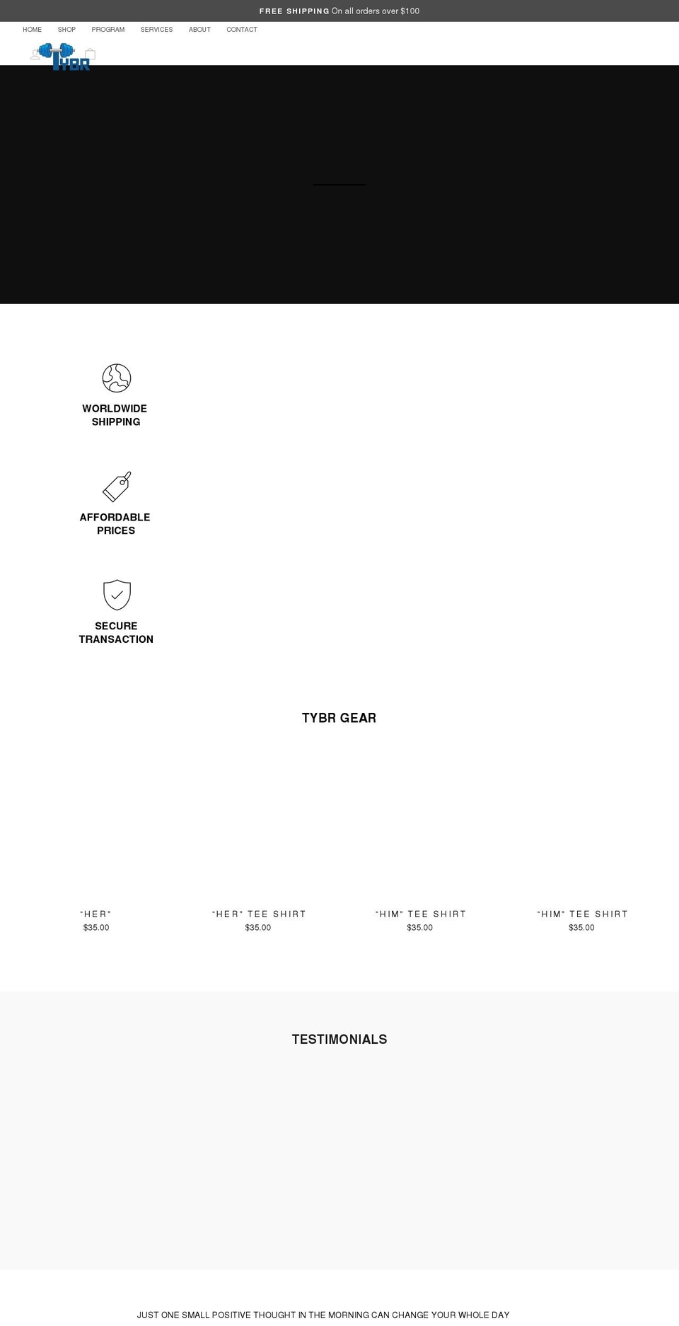tybr44.com shopify website screenshot