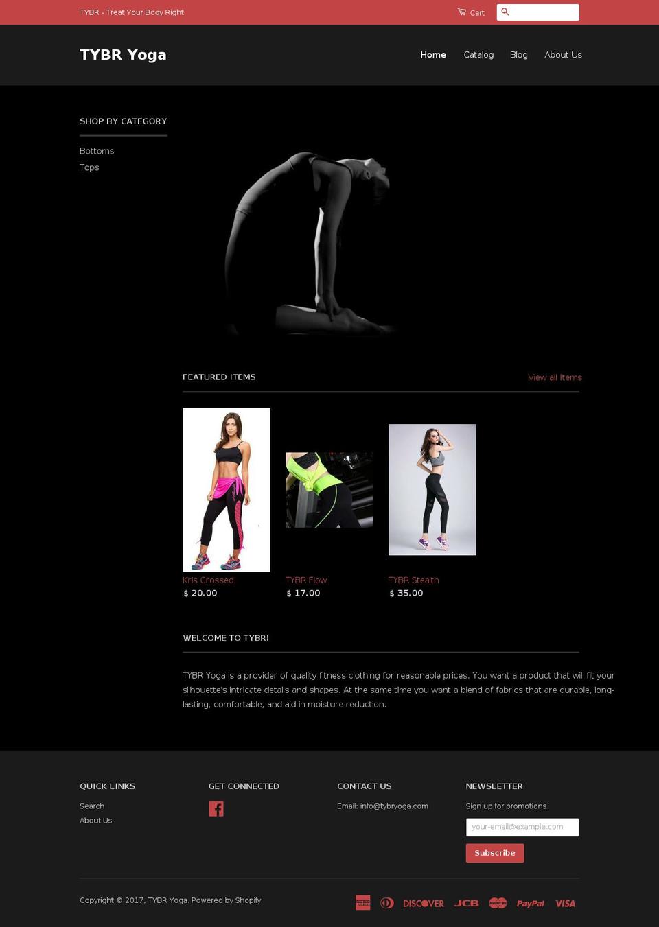 tybryoga.com shopify website screenshot