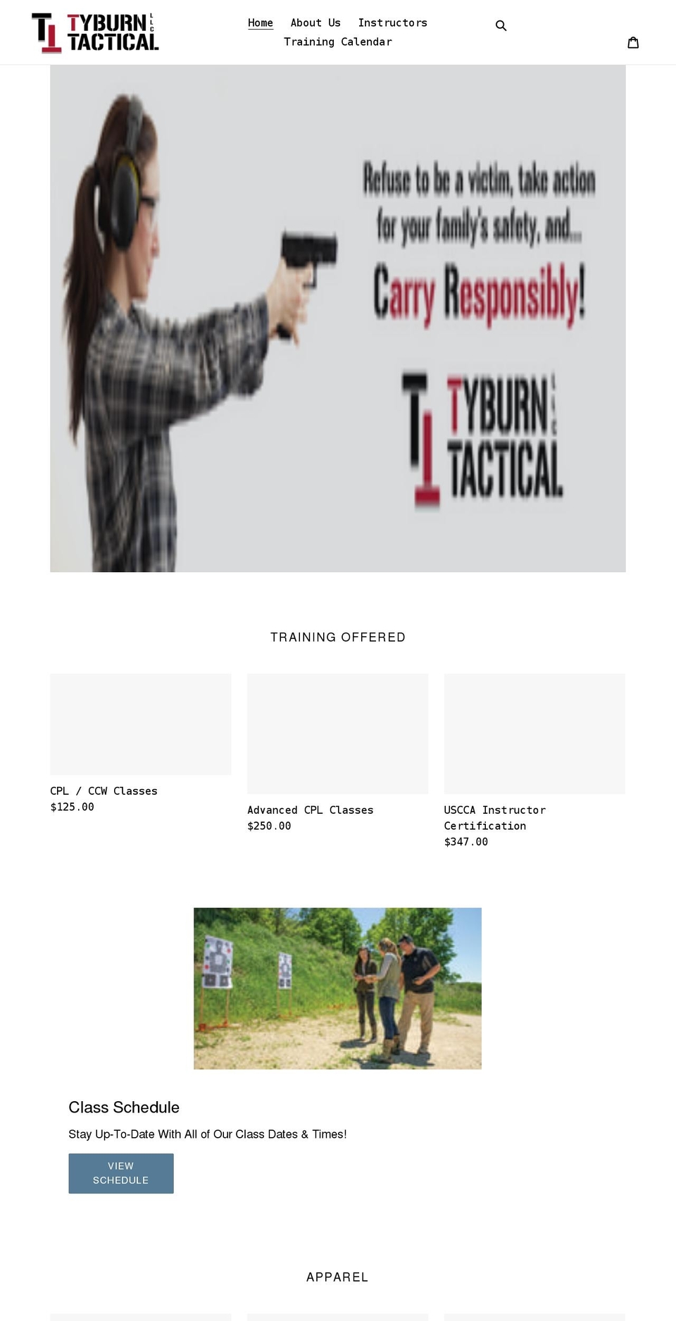 tyburntactical.com shopify website screenshot