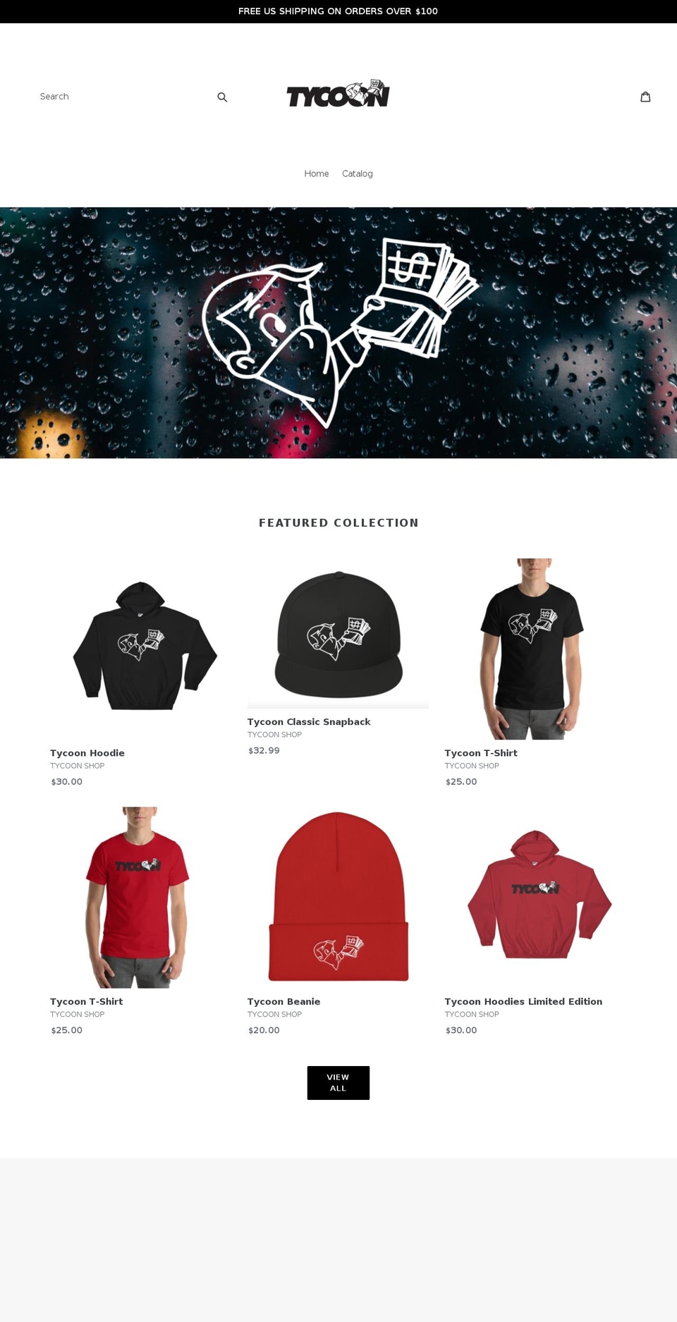 tycoonmg.com — Shopify storefront screenshot