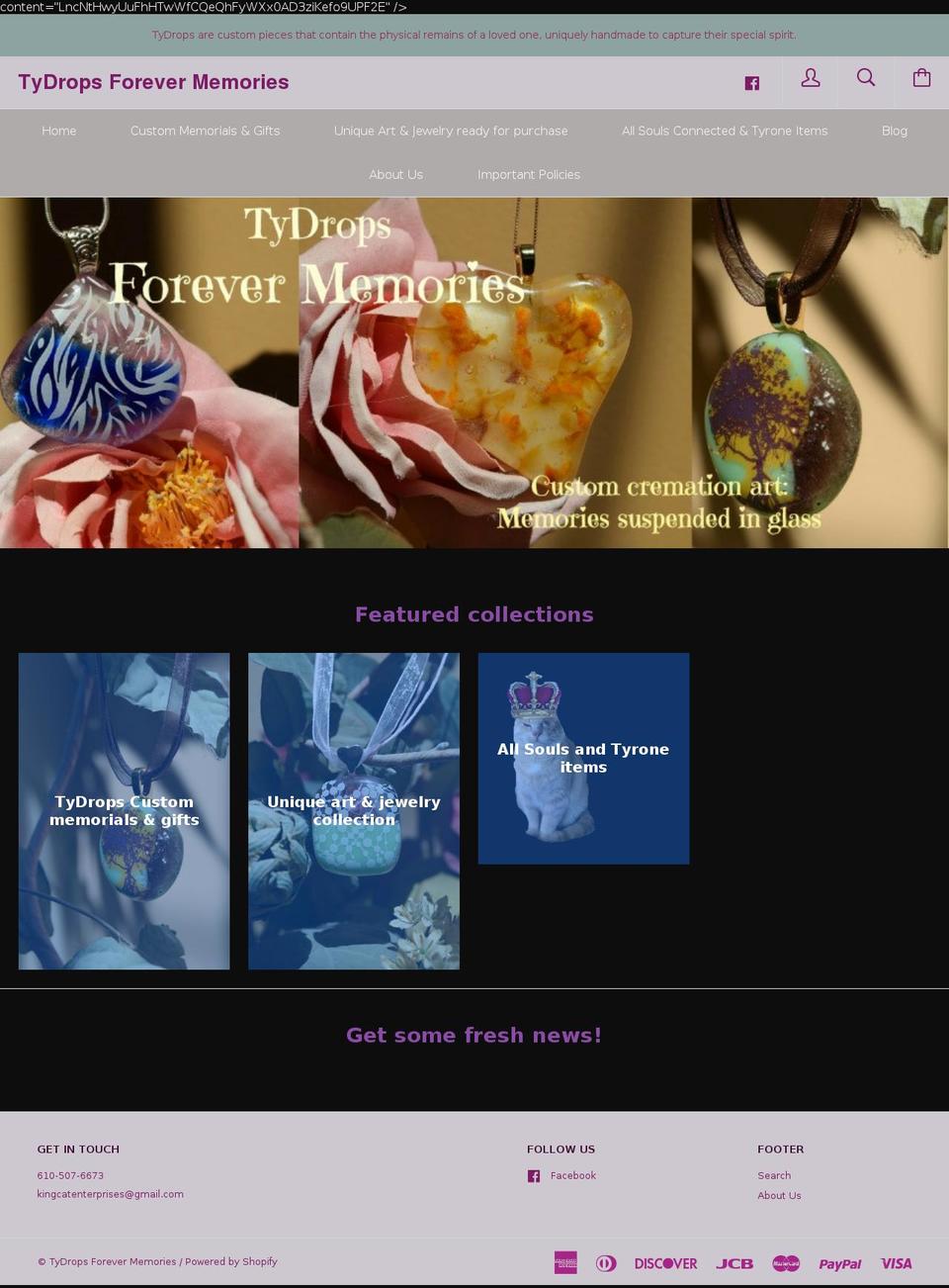 tydrops.com shopify website screenshot