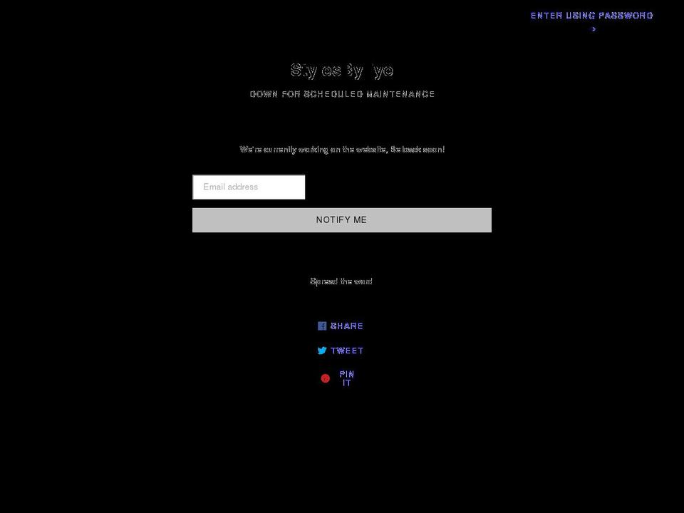 tyestylez.com shopify website screenshot