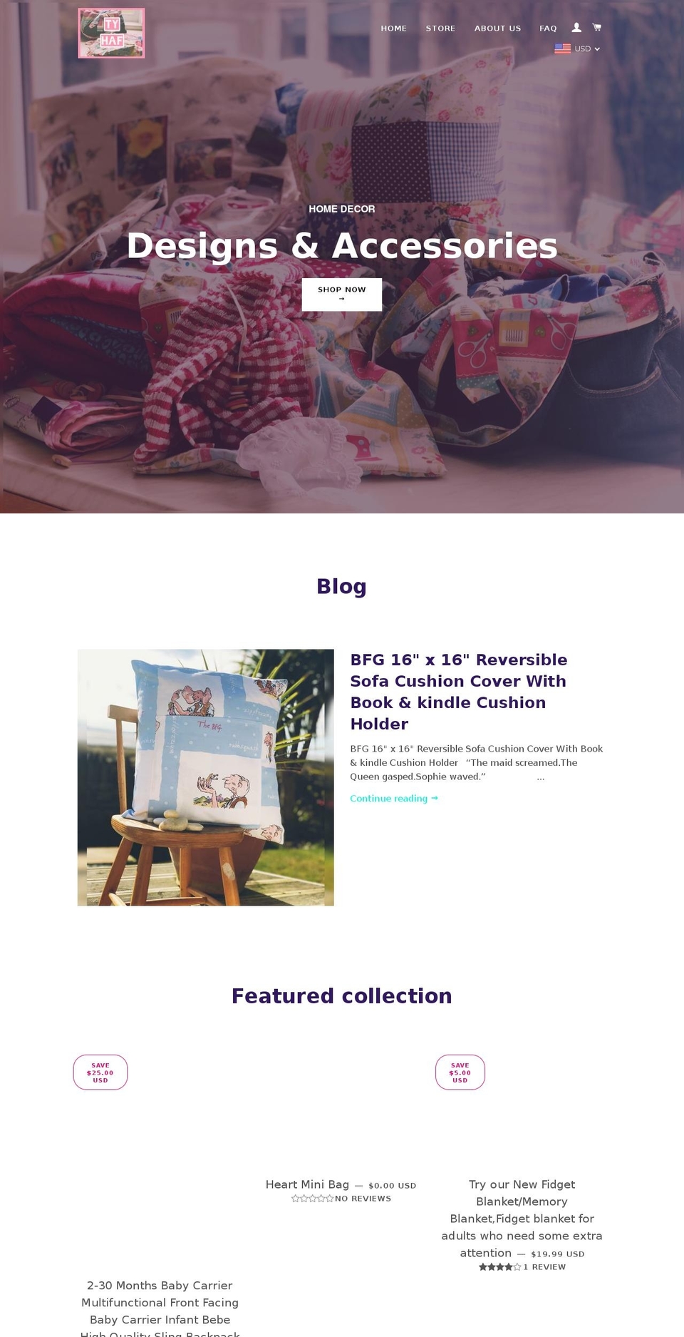 tyhaf.com — Shopify storefront screenshot