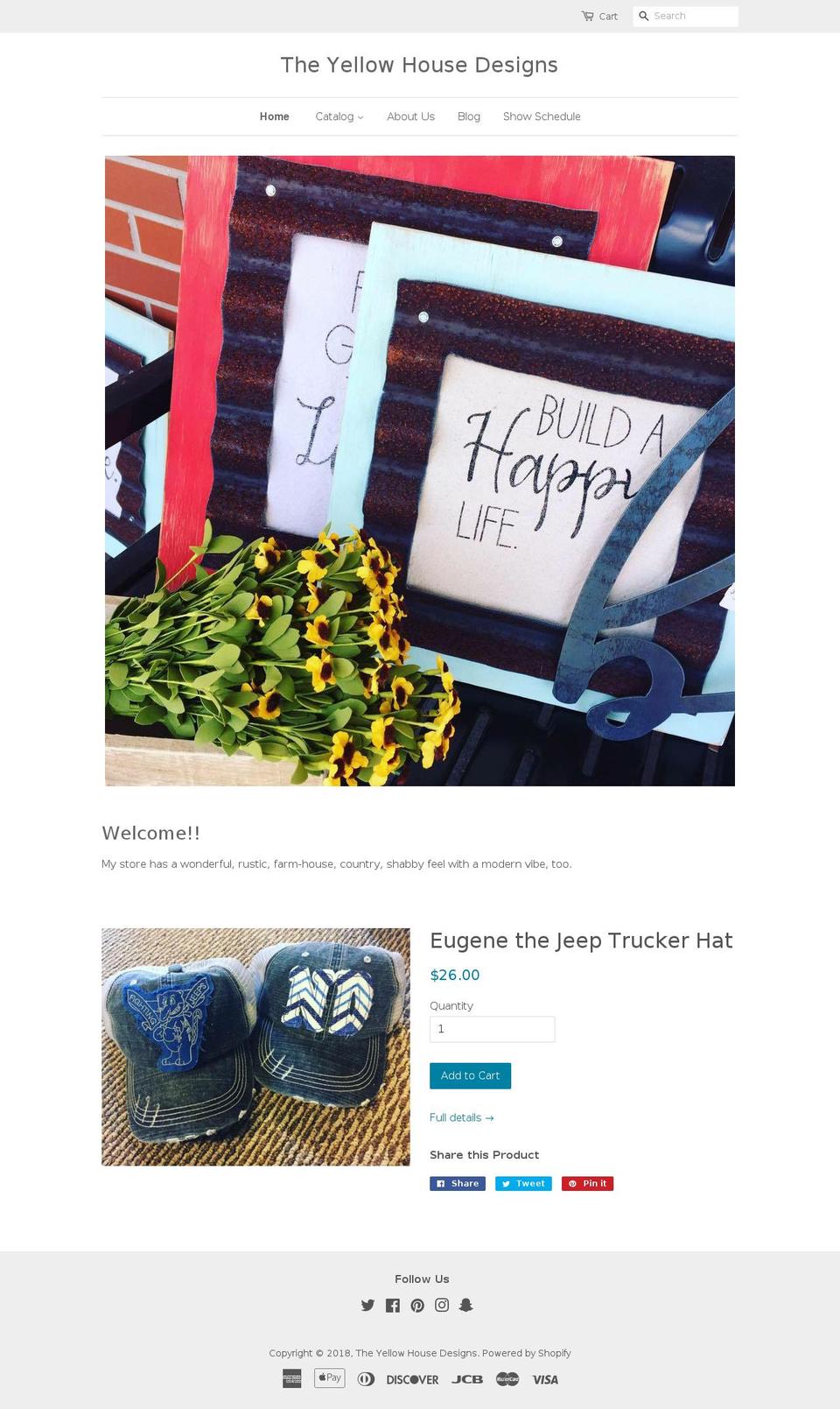 tyhdesigns.com shopify website screenshot