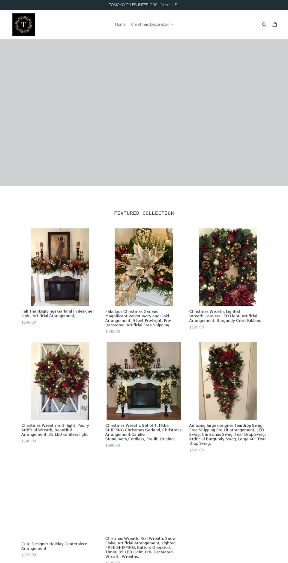 tylerinteriorsdesign.com — Shopify storefront screenshot