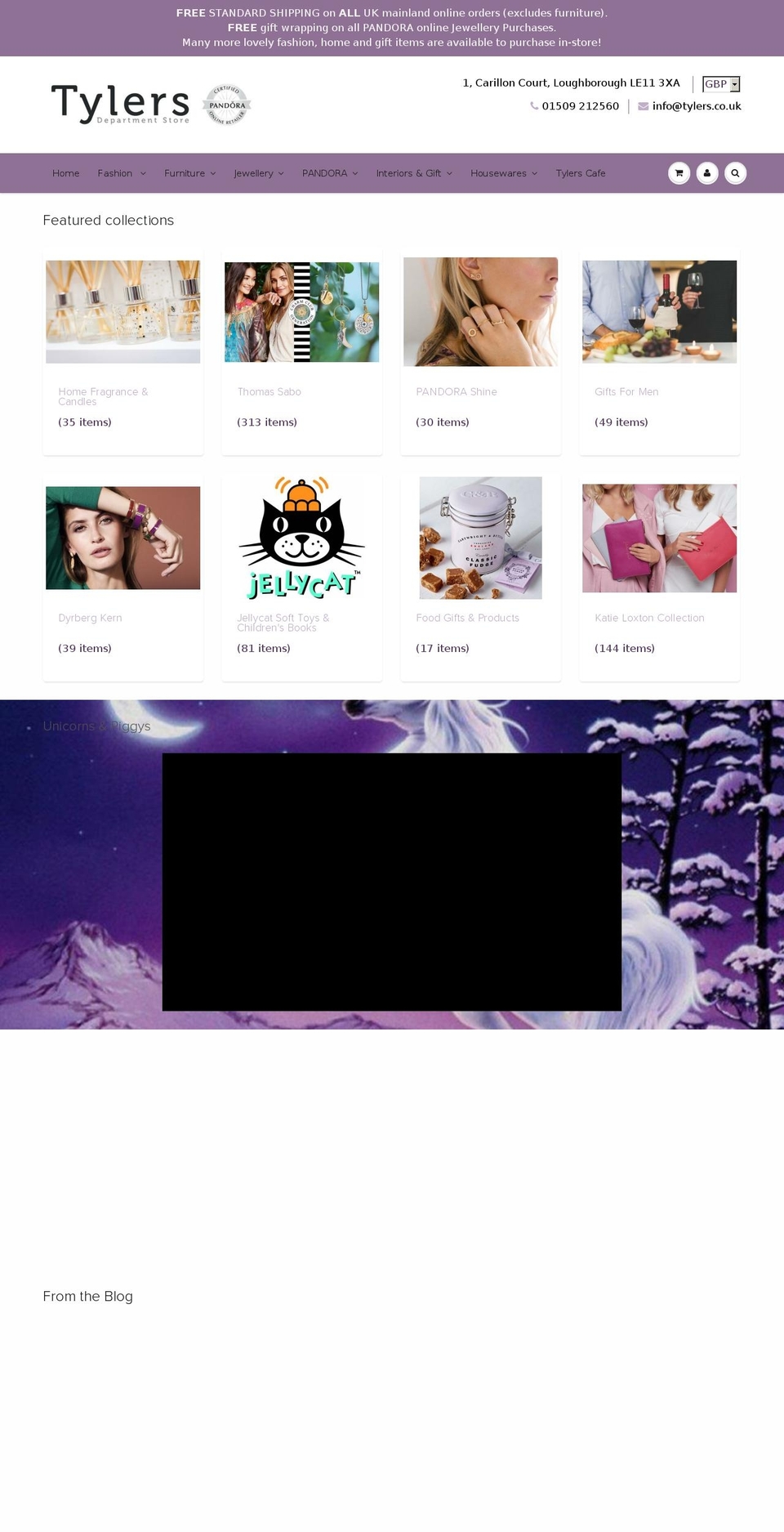 tylers.co.uk shopify website screenshot