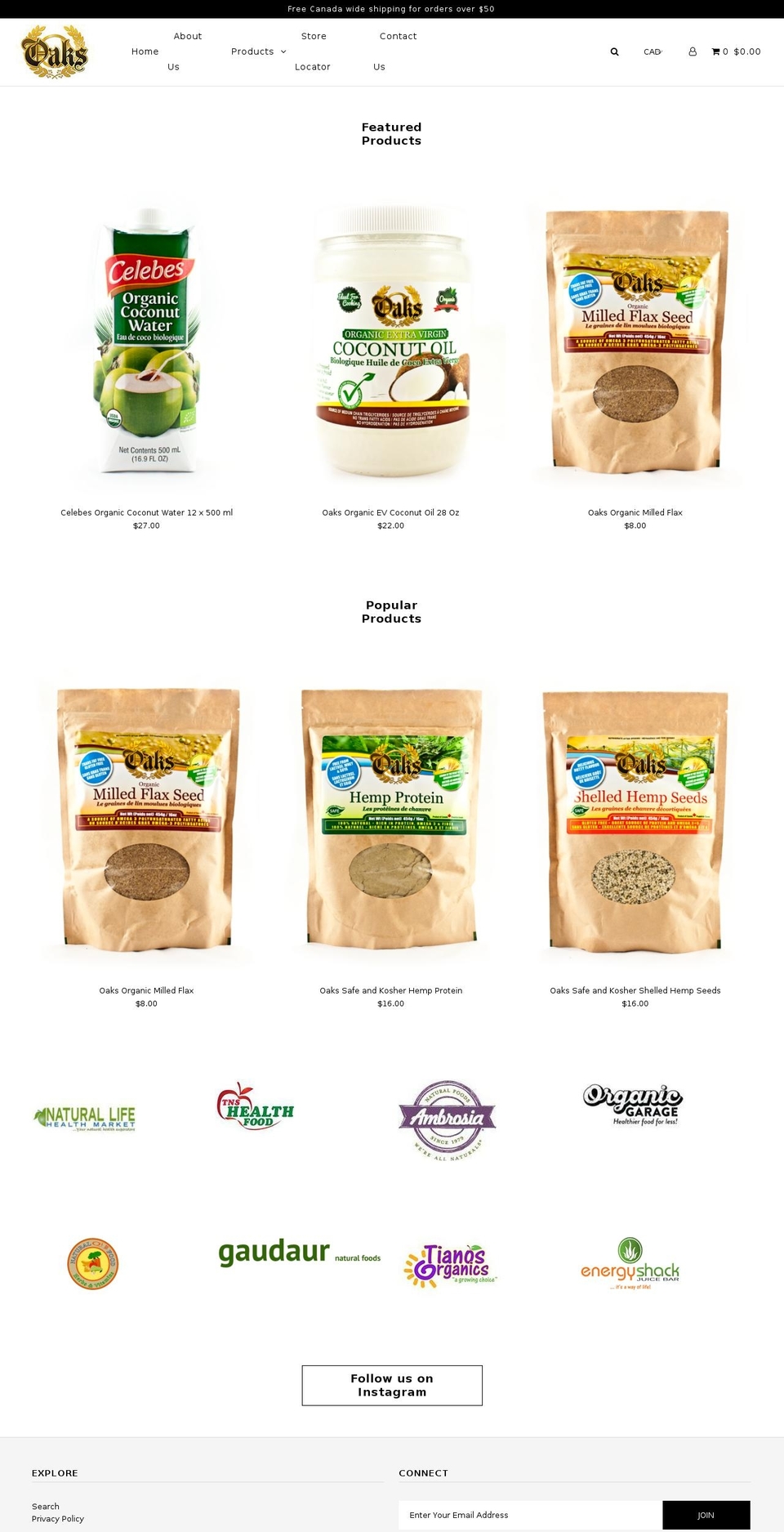 tyloaks.com — Shopify storefront screenshot
