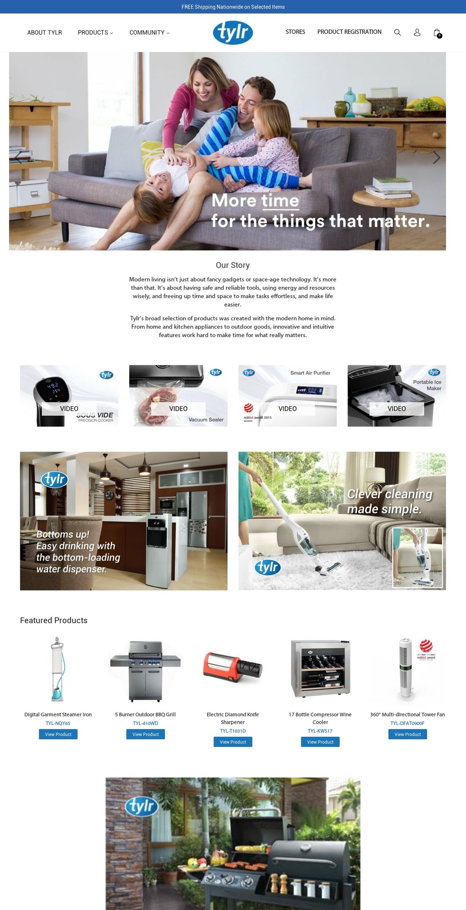 tylrhome.com shopify website screenshot