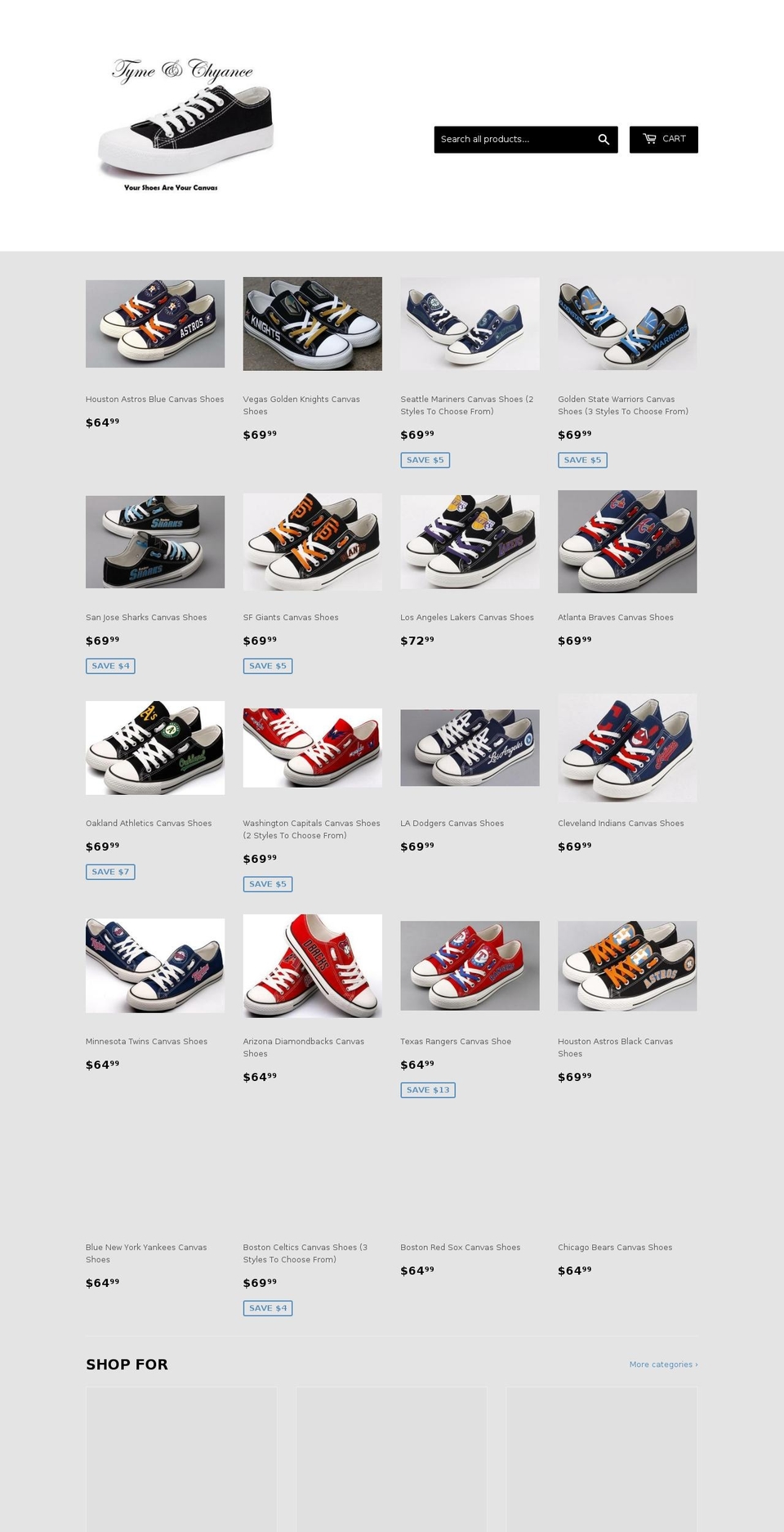 tymeandchyance.com — Shopify store on .com