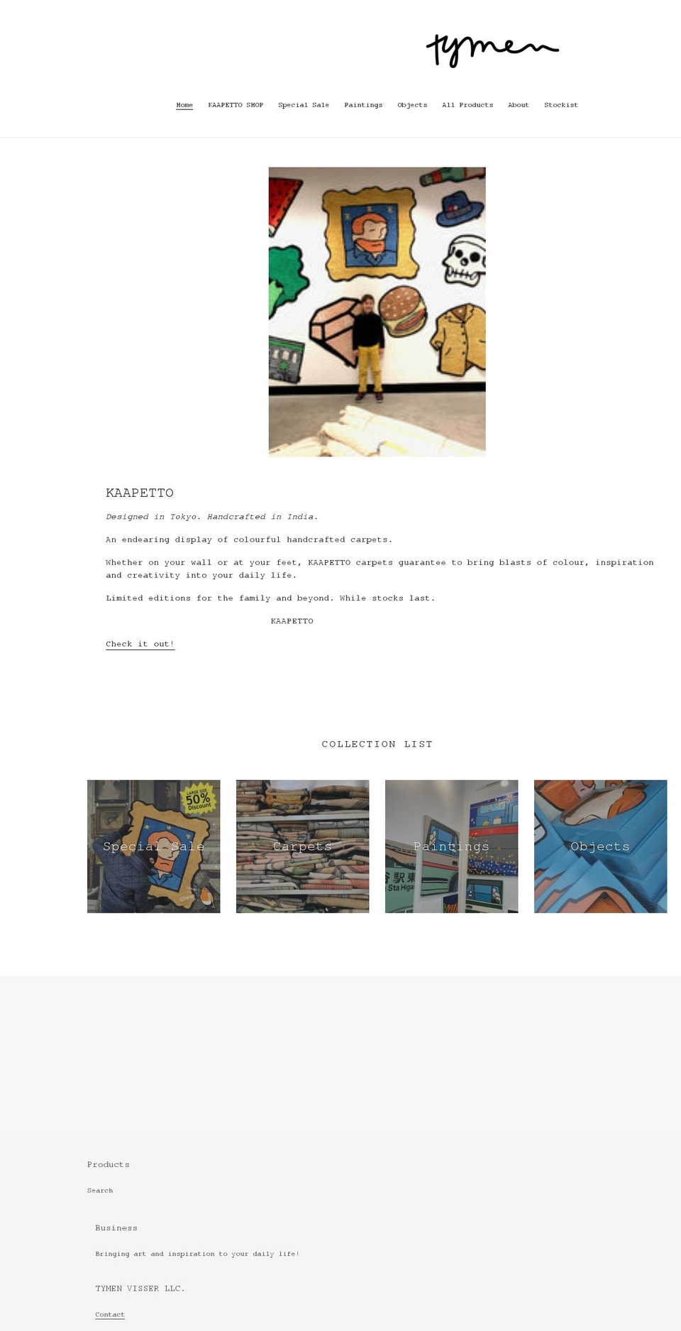 tymenvisser.shop shopify website screenshot