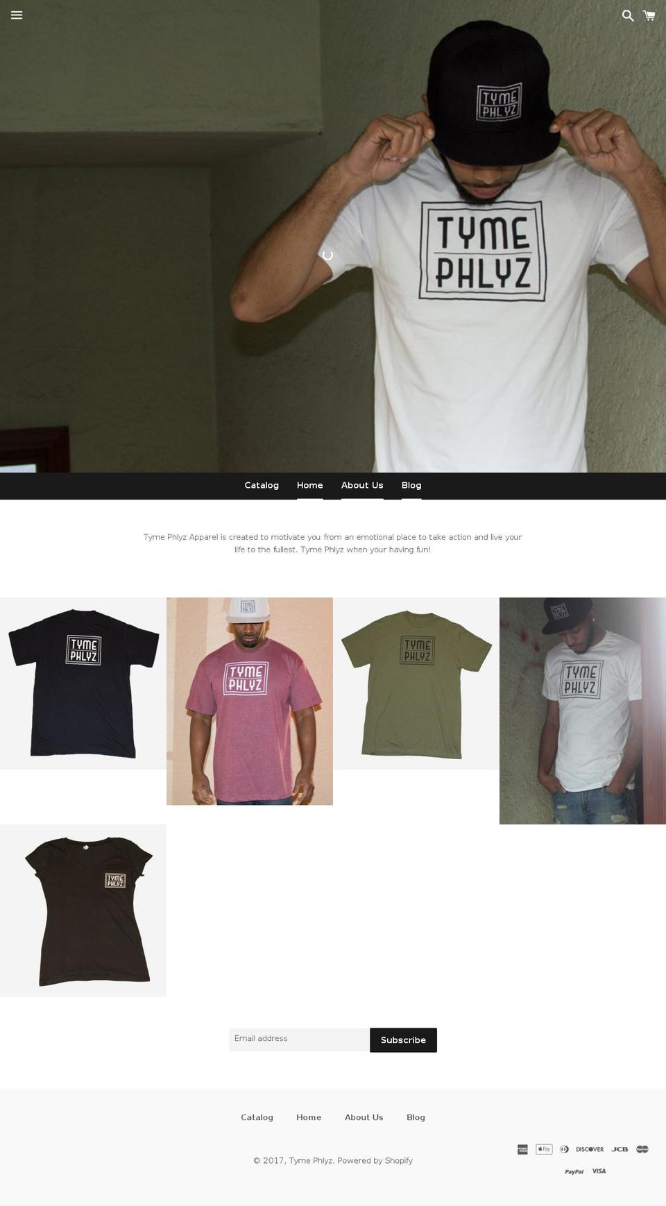 tymephlyz.com shopify website screenshot