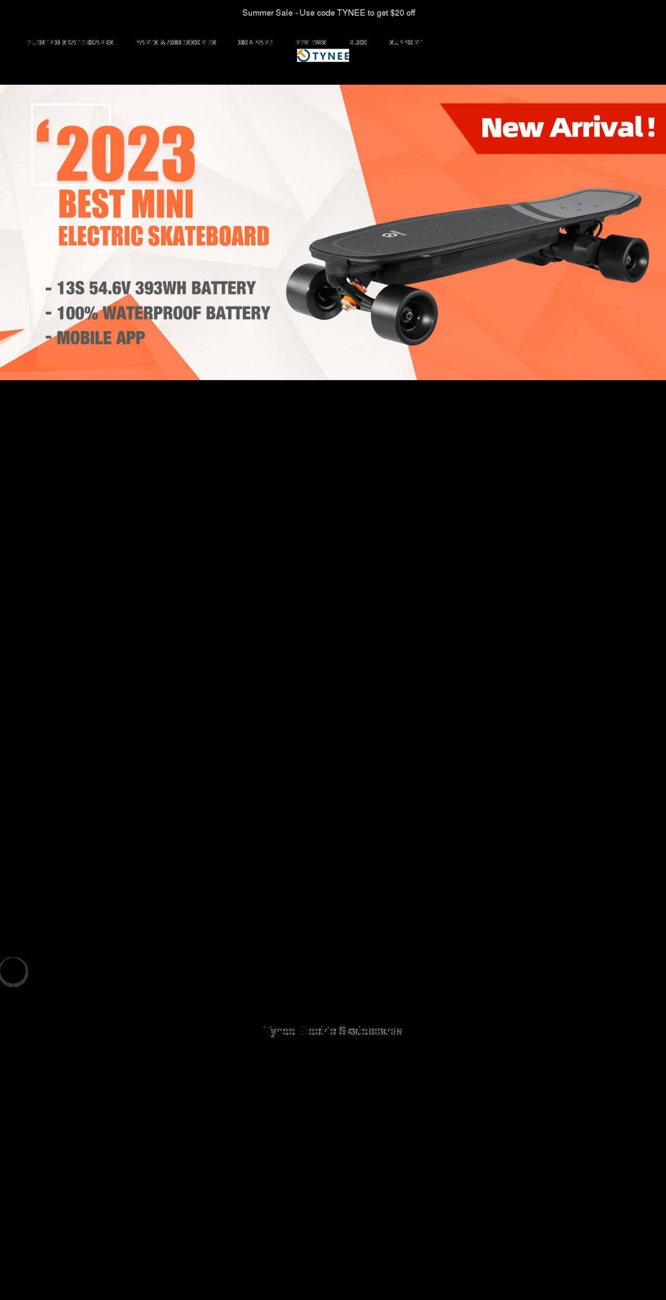 tyneeboard.com shopify website screenshot