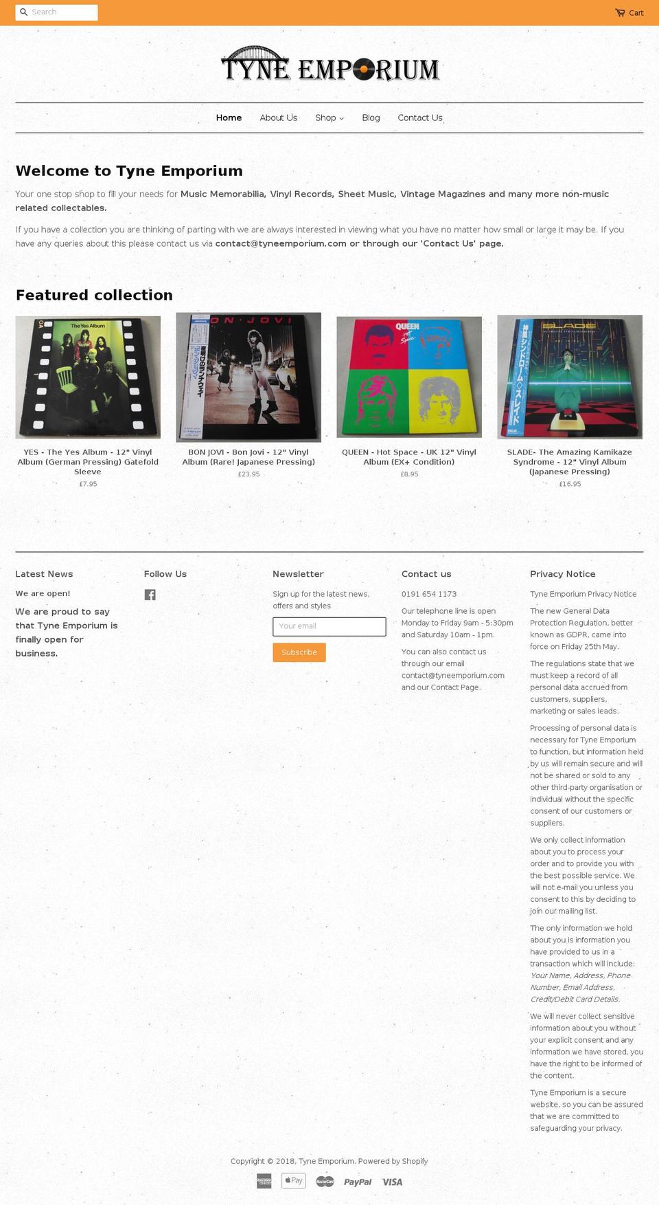 tyneemporium.com — Shopify store on .com