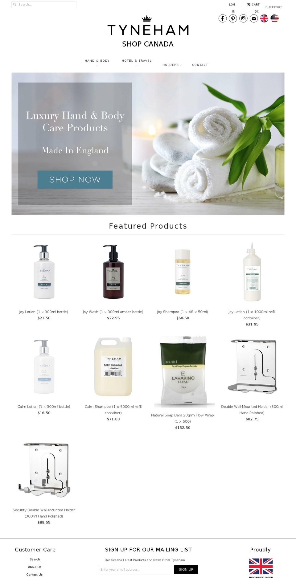 tynehamlp.ca shopify website screenshot