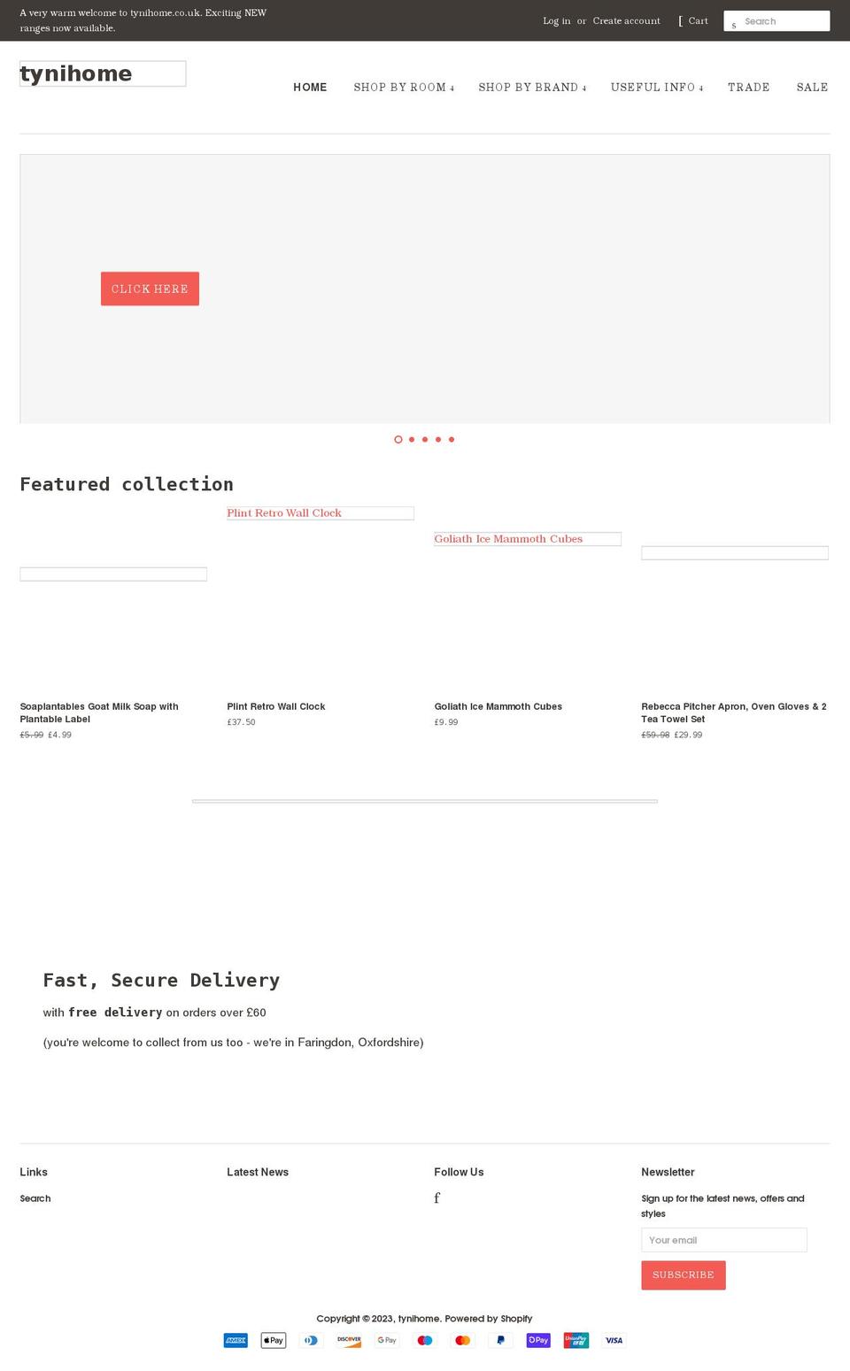 tynihome.co.uk shopify website screenshot