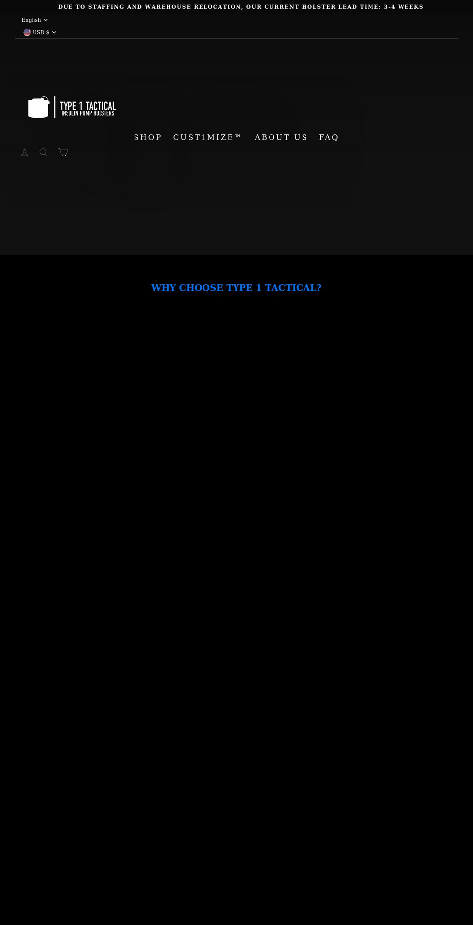 type1tactical.com shopify website screenshot