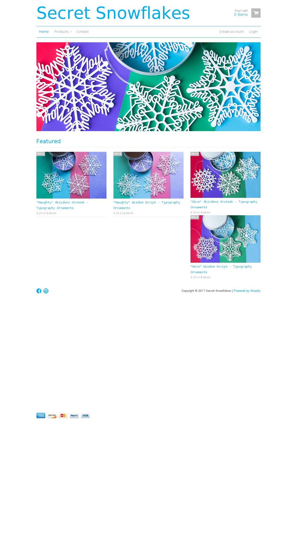 typeflakes.com shopify website screenshot