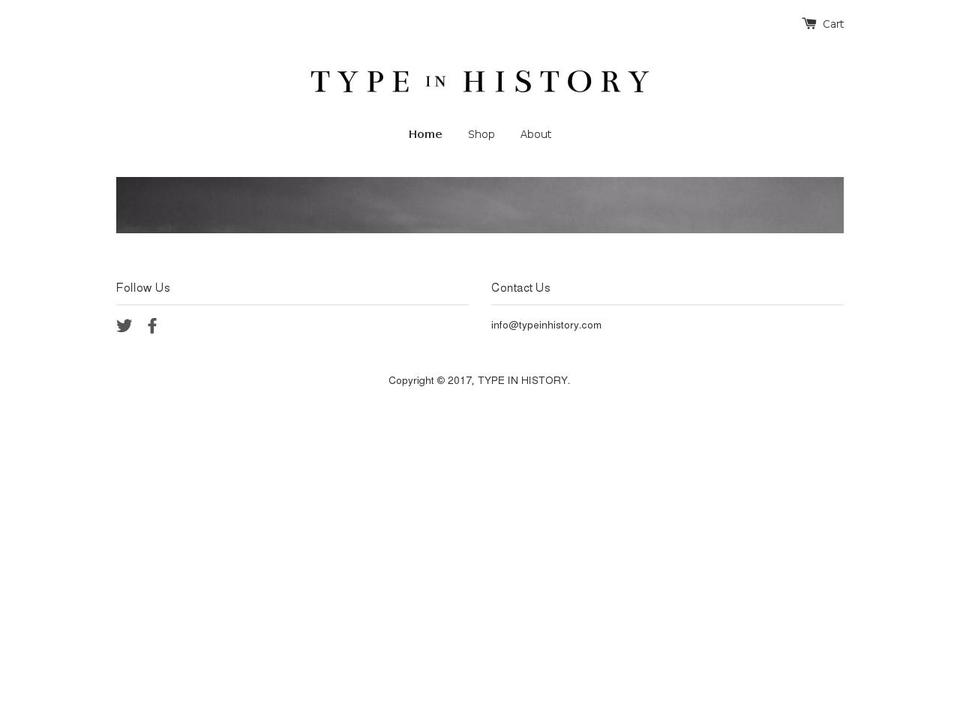 typeinhistory.com shopify website screenshot