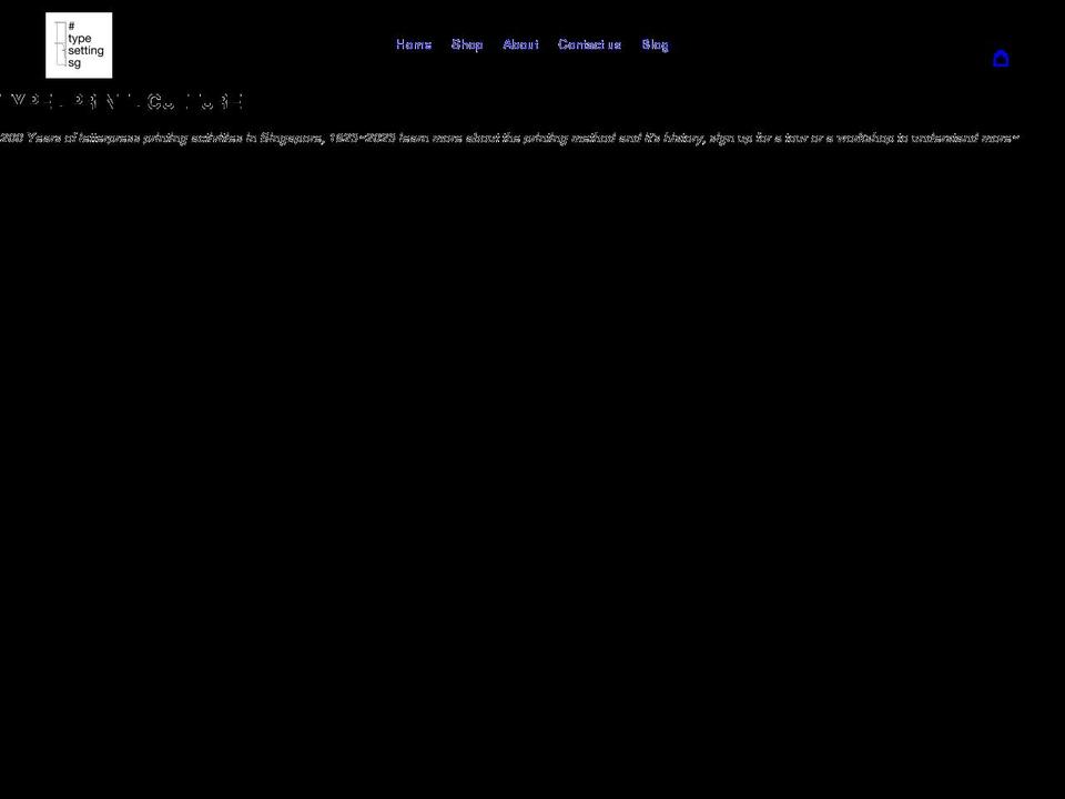 typesettingsg.com shopify website screenshot