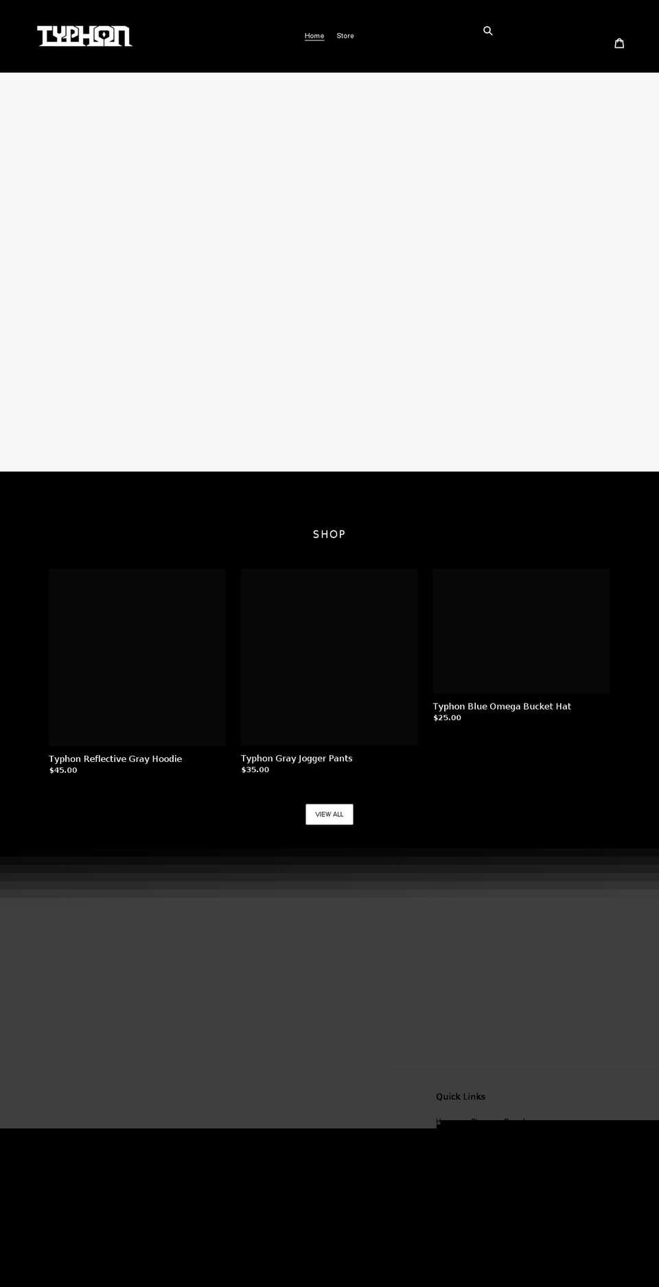 typhonmusic.com shopify website screenshot
