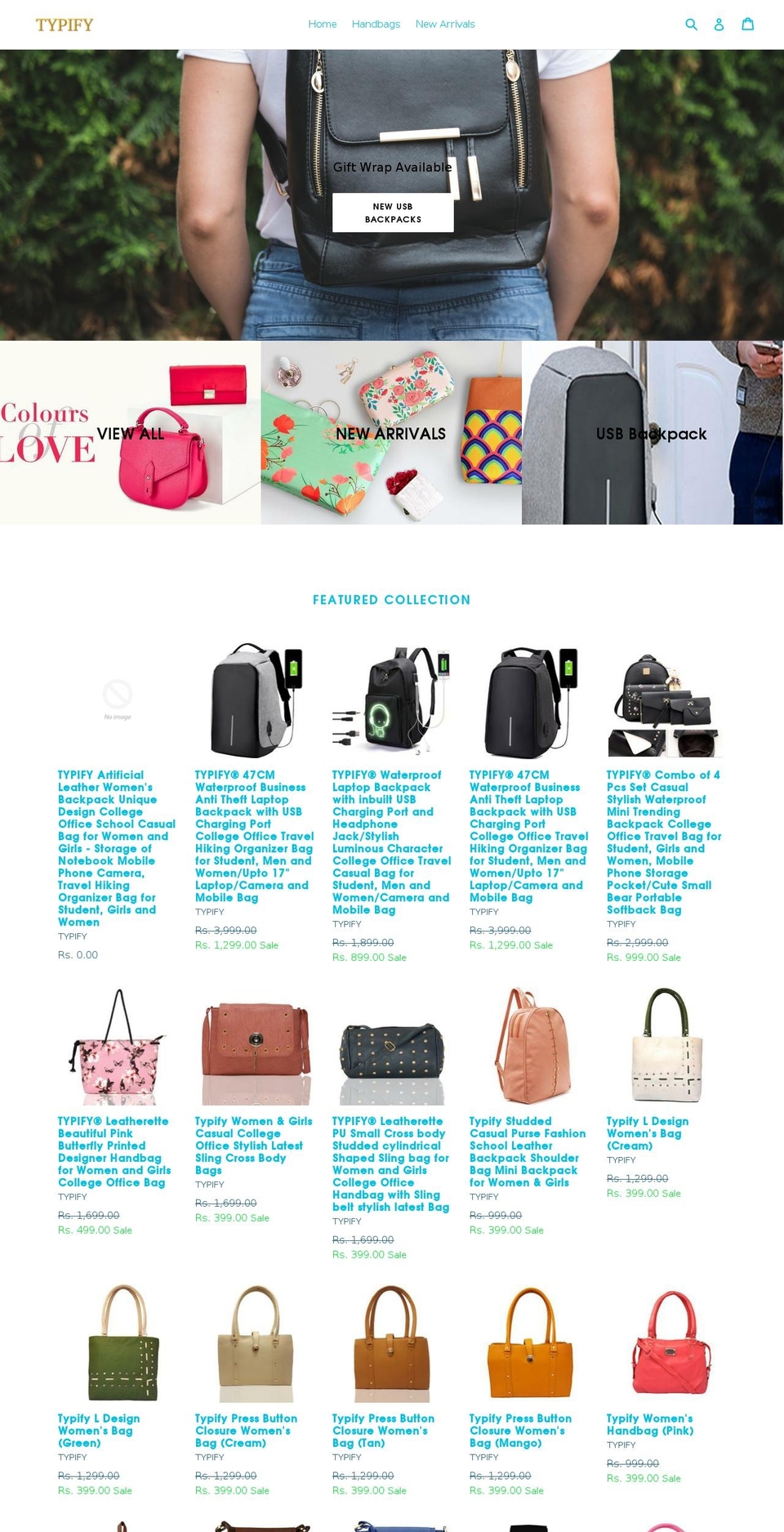 typifyfashion.com — Shopify storefront screenshot